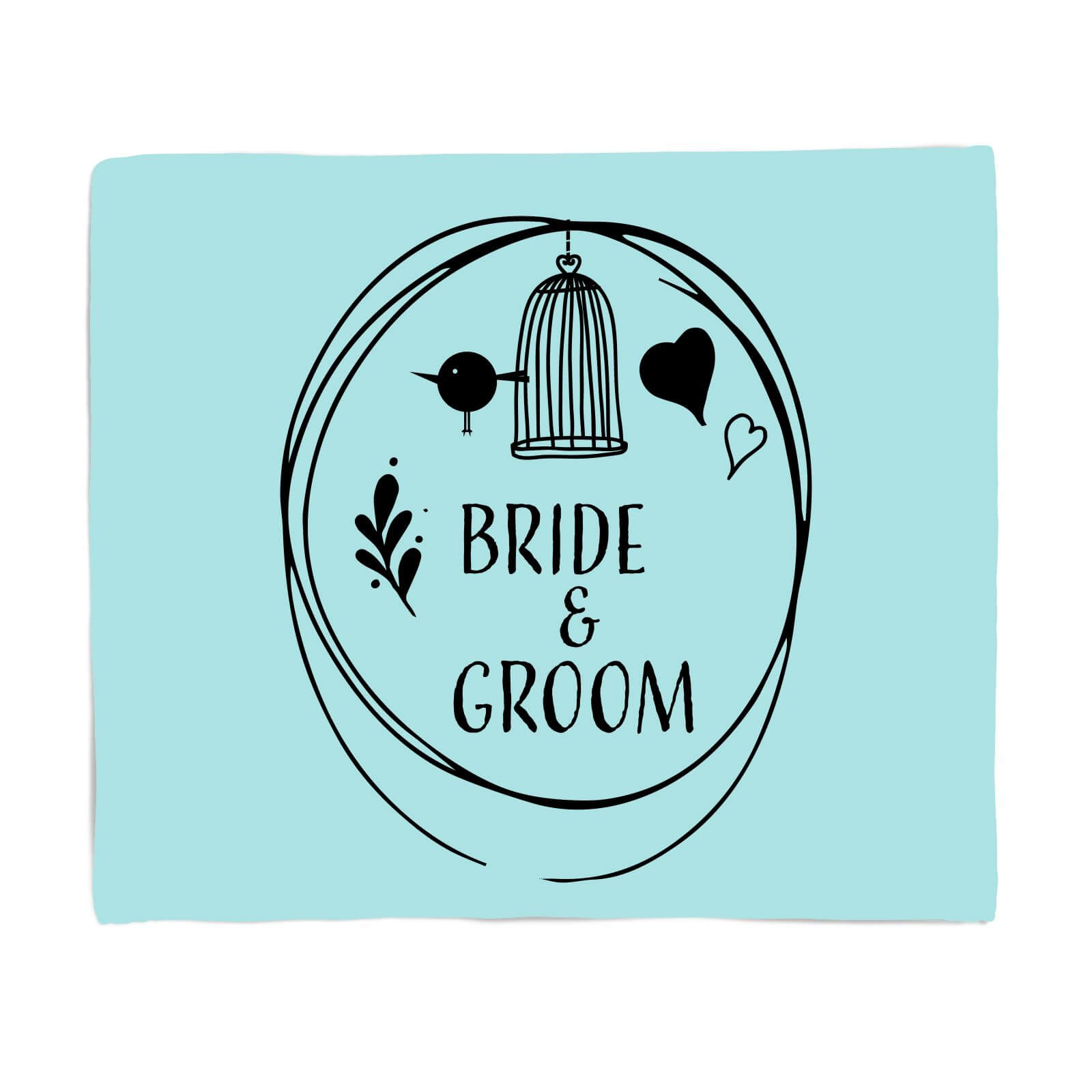 Bride And Groom Fleece Blanket - S