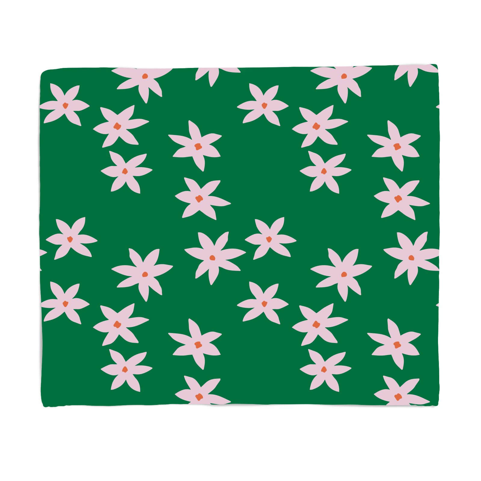 Retro Pressed Flowers Fleece Blanket - S