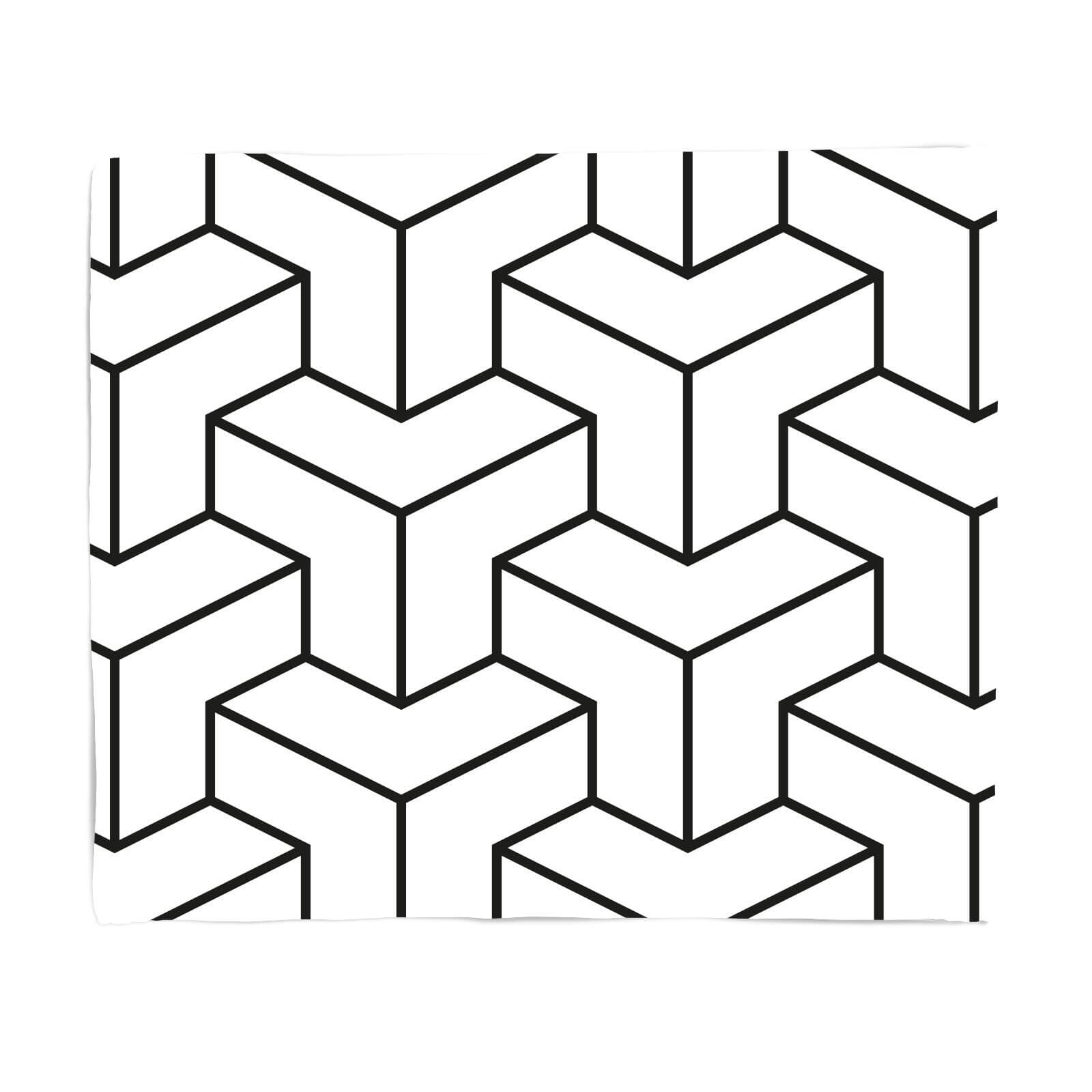3D Cubes Fleece Blanket - S