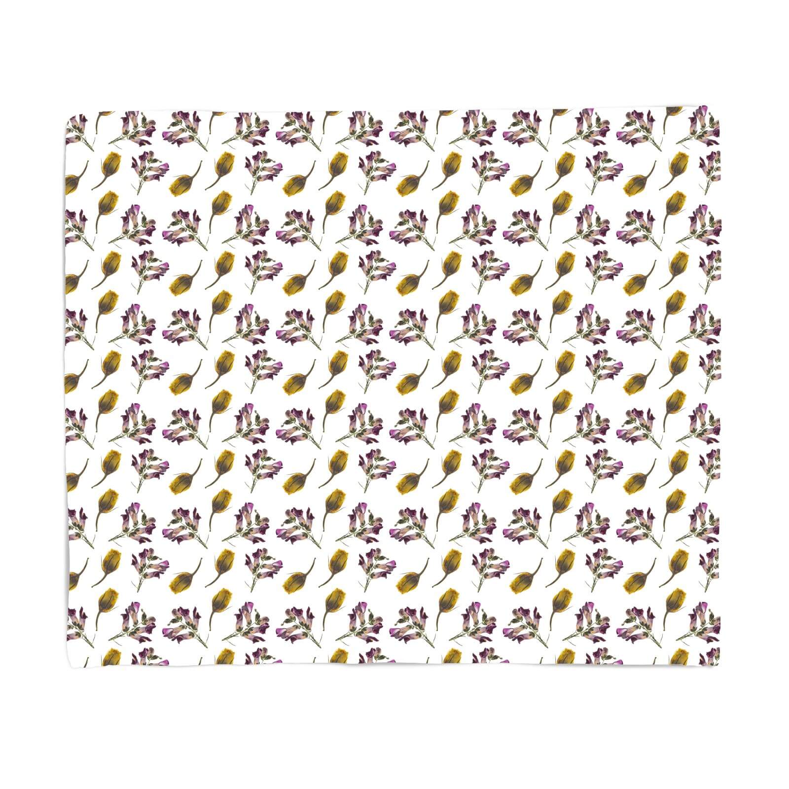 Pressed Flowers Fleece Blanket - S