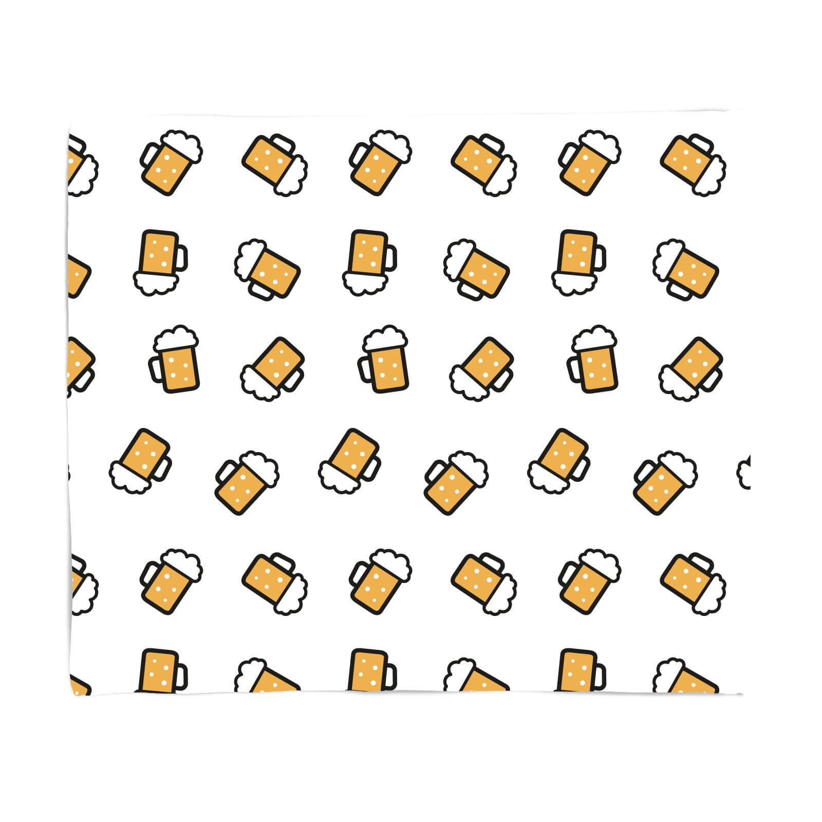 Beer Pattern Fleece Blanket - S