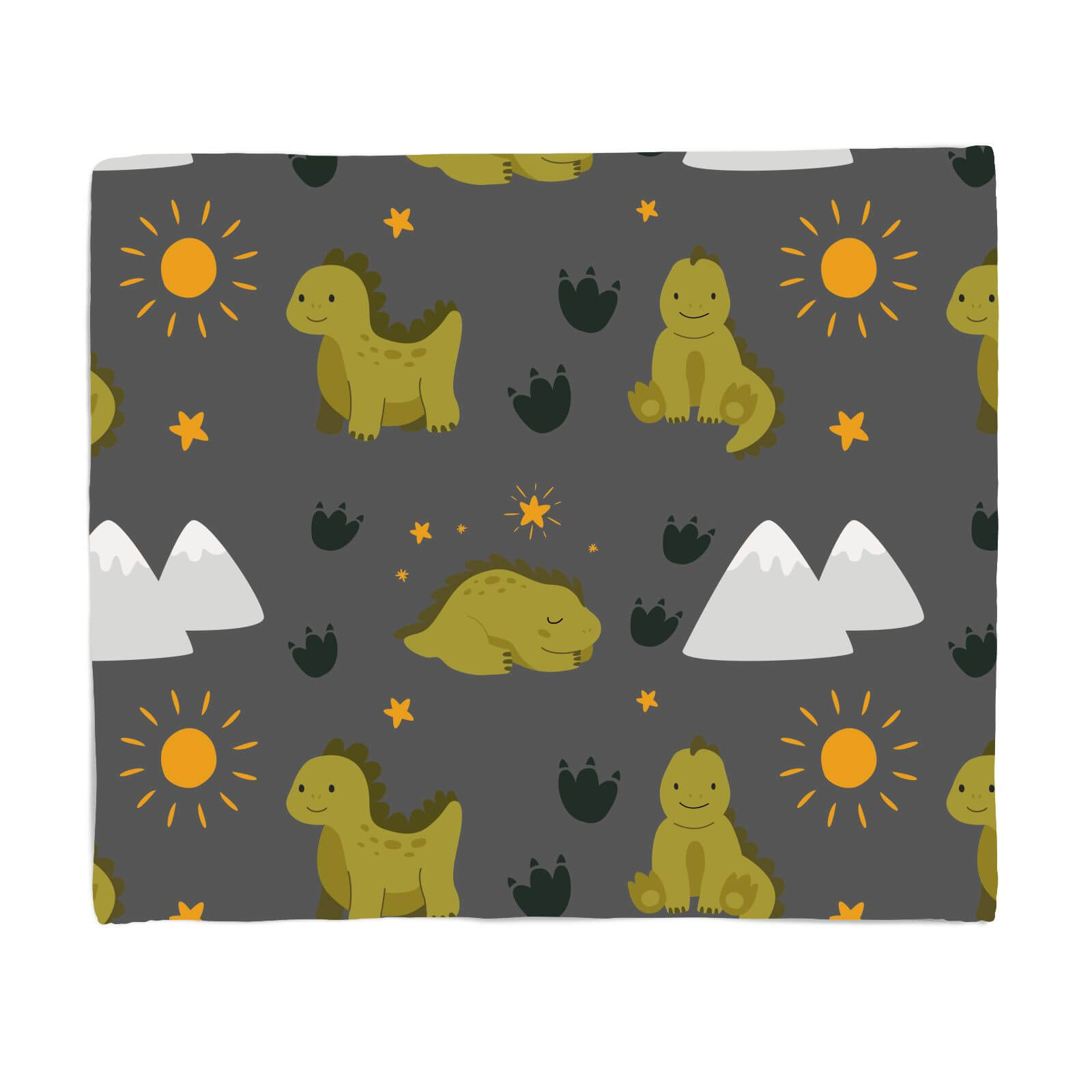 Green Dino Fleece Blanket - S