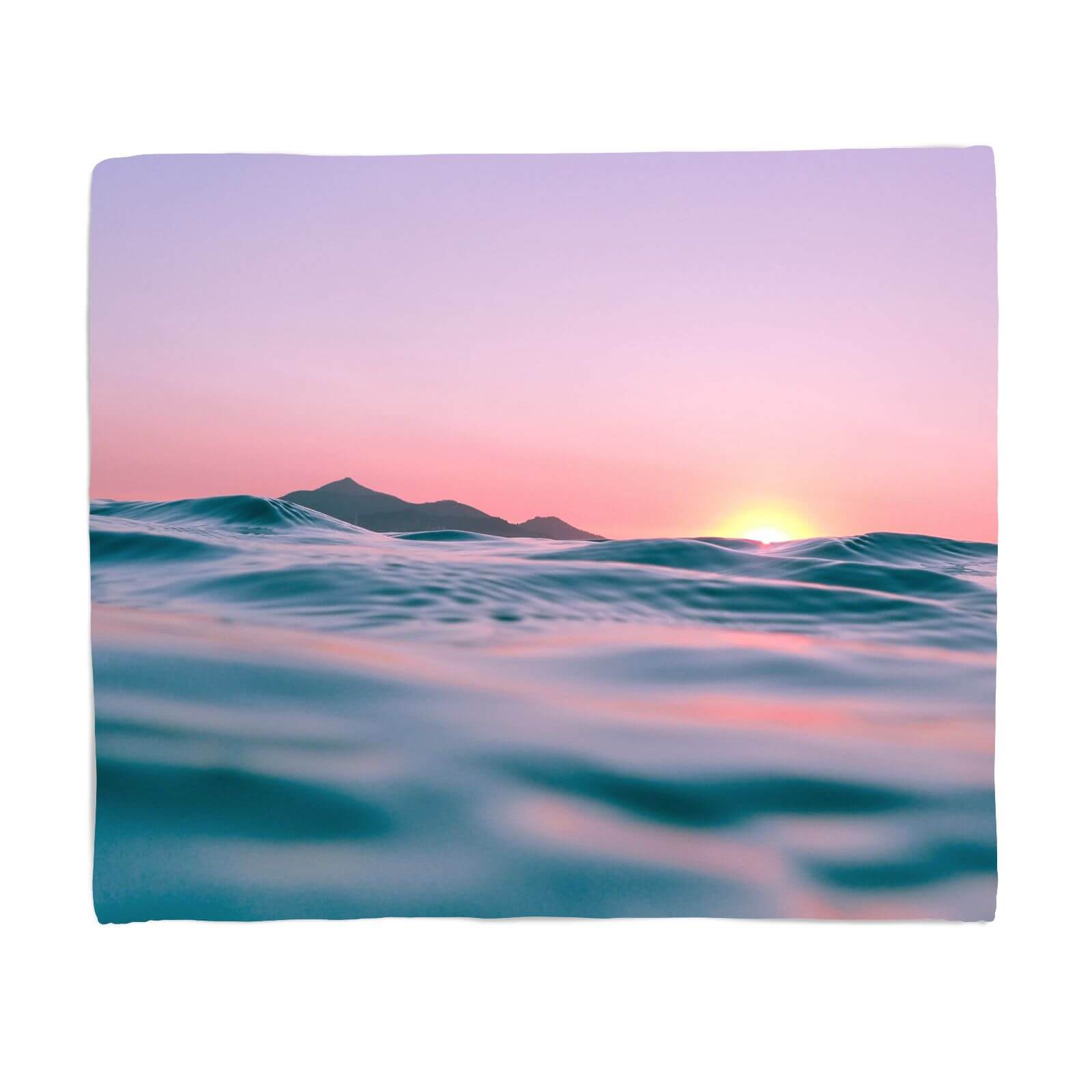 Sunset With Water Fleece Blanket - S