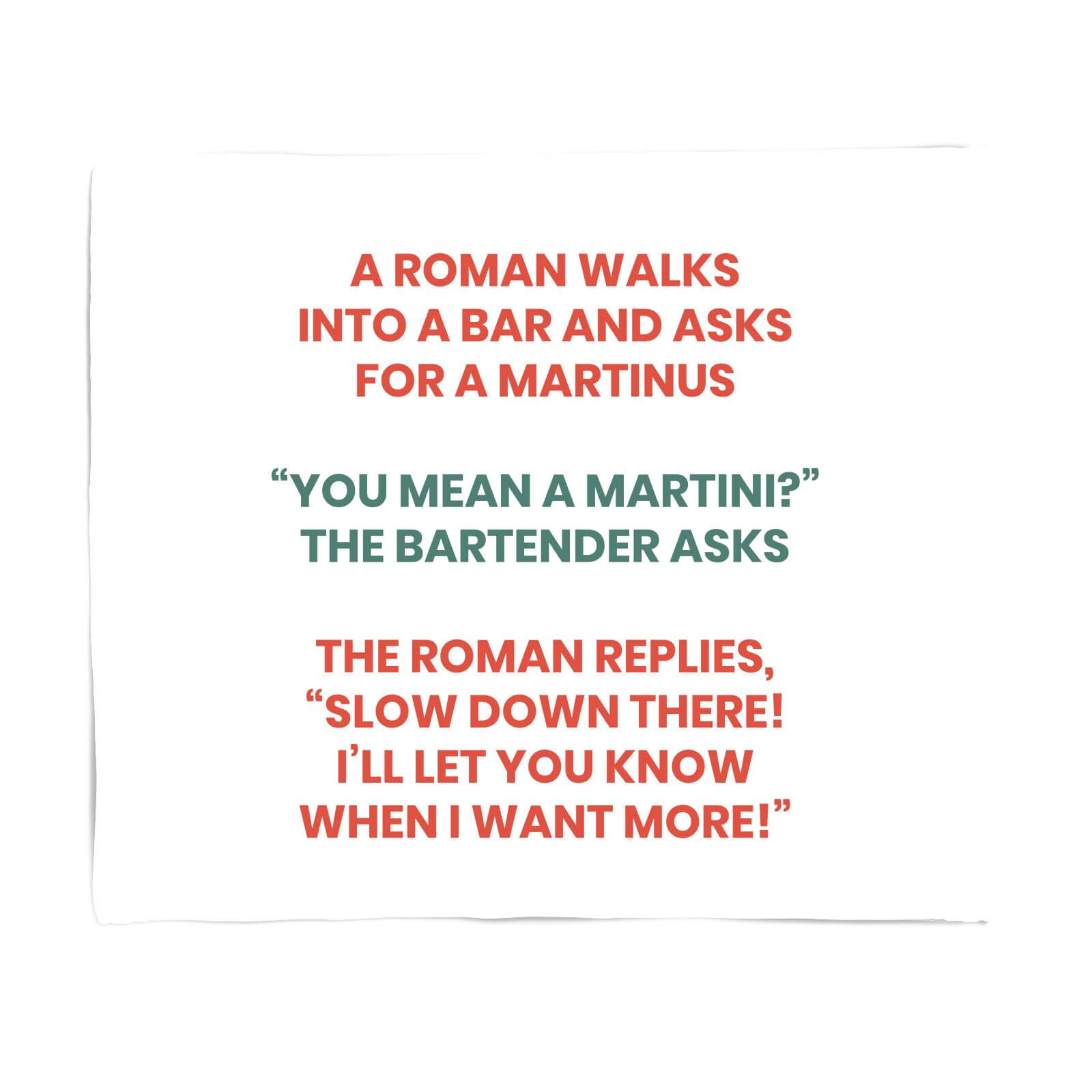 A Roman Walks Into A Bar Fleece Blanket - S