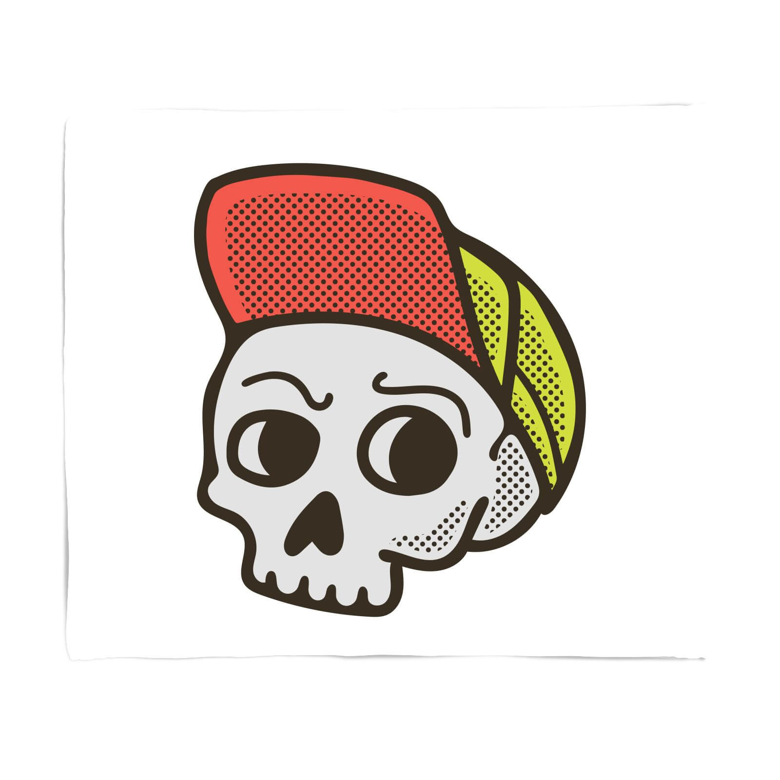 Baseball Cap Skull Fleece Blanket - S