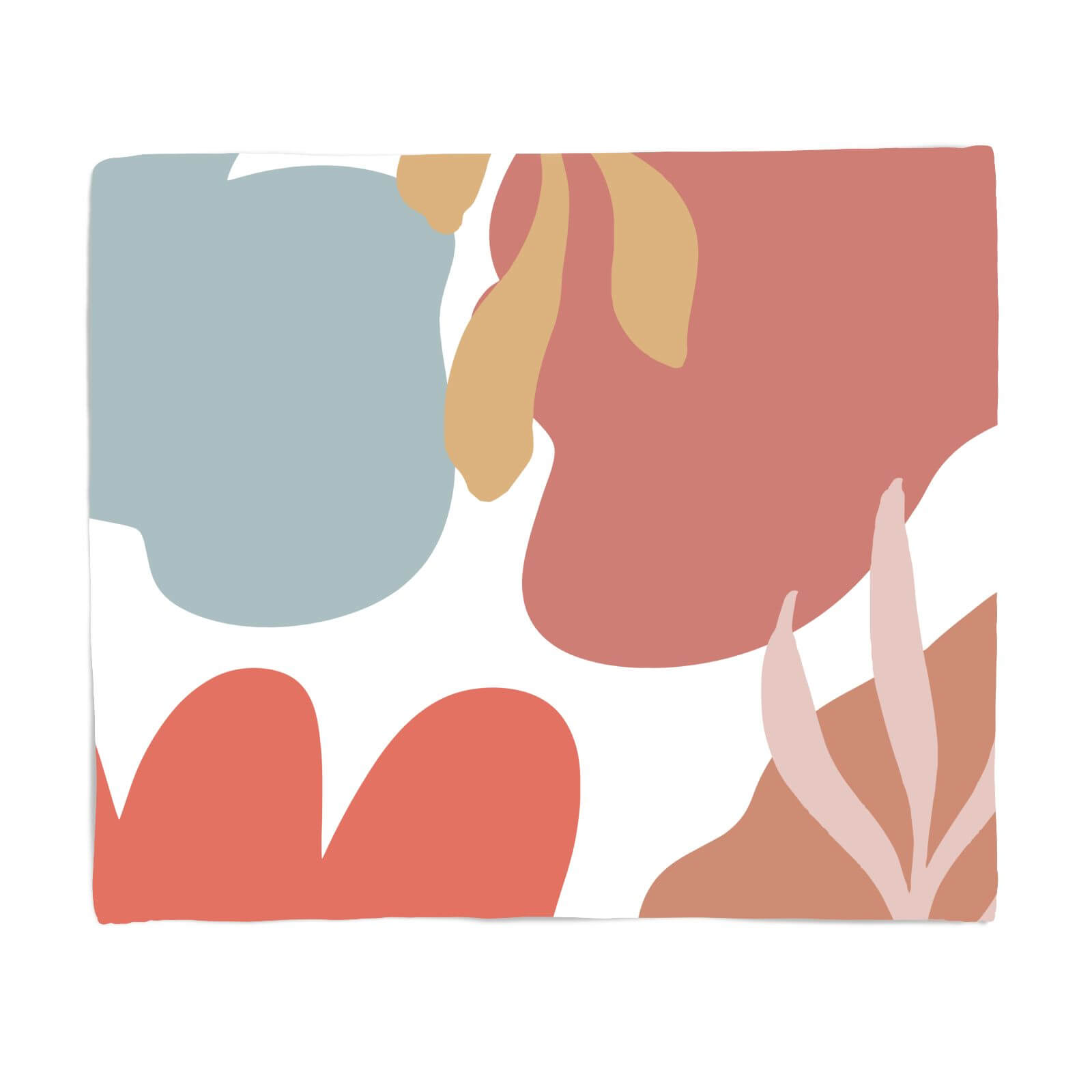 Abstract Clouds And Leaves Fleece Blanket - S