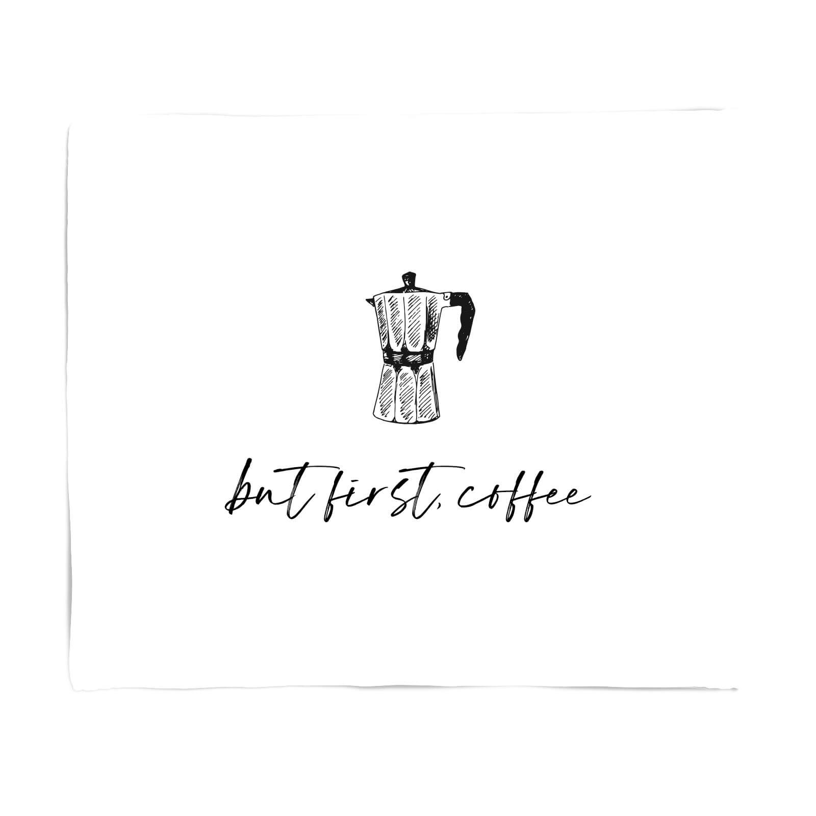 But First Coffee Fleece Blanket - S