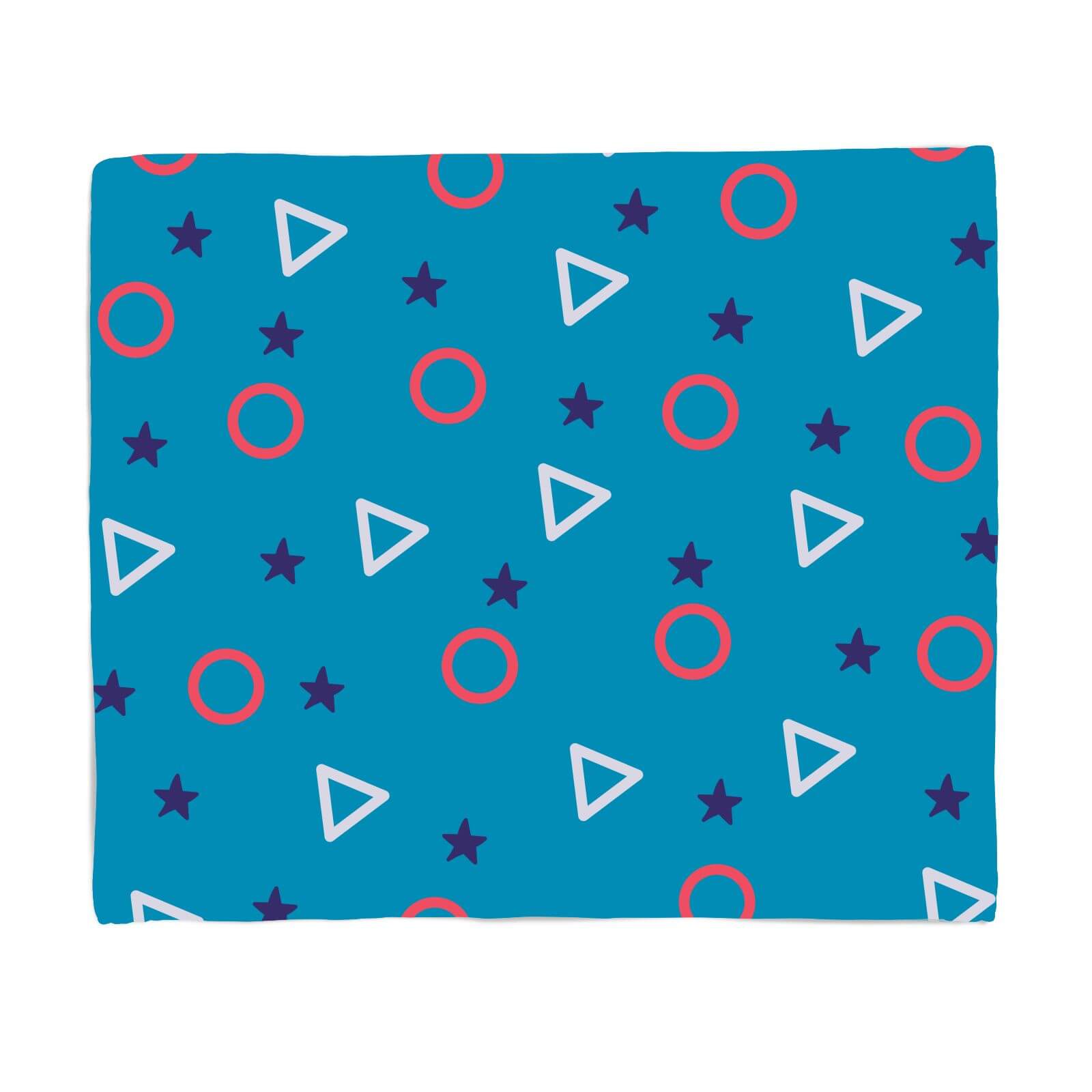 Circles, Triangles And Stars Fleece Blanket - S