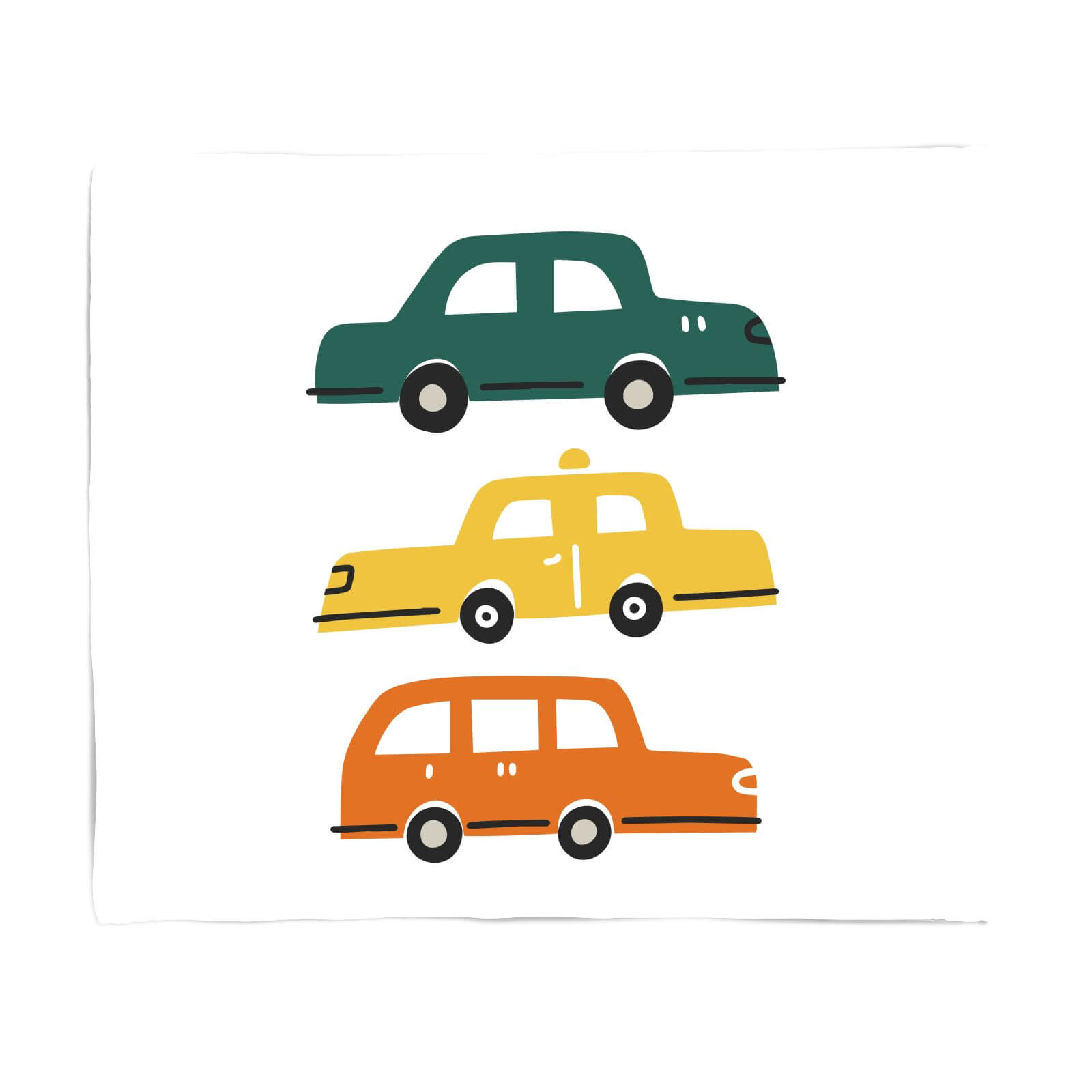 Three Cars Fleece Blanket - S