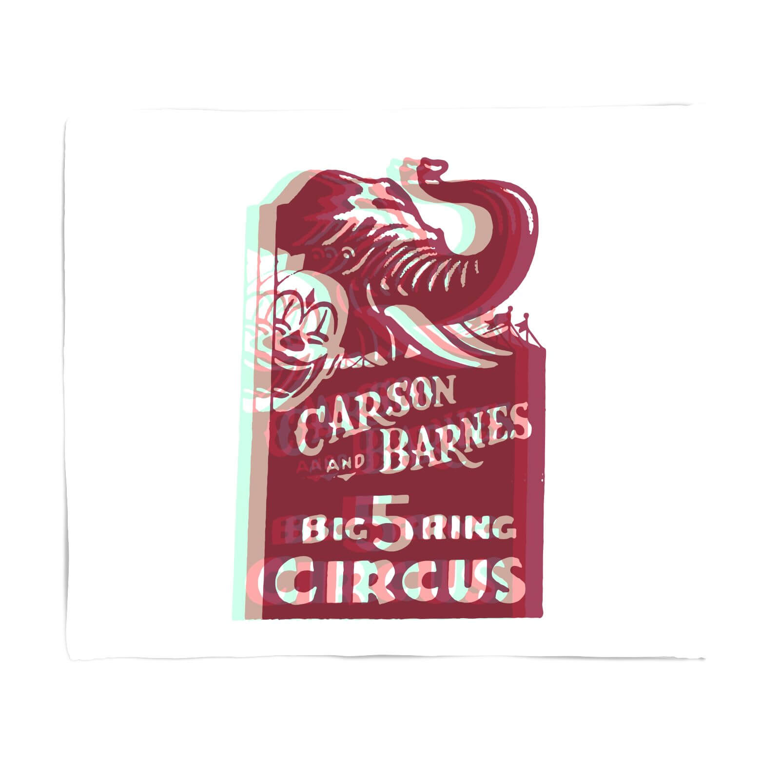 Carson And Barnes Big Five Ring Circus Fleece Blanket - S