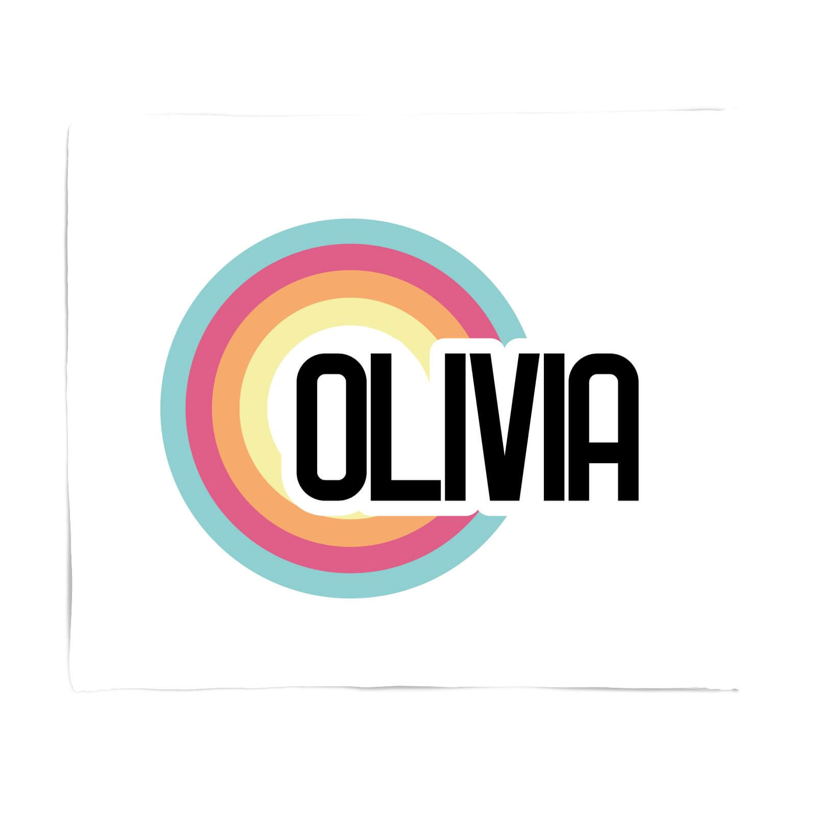 Olivia Rainbow Fleece Blanket - S