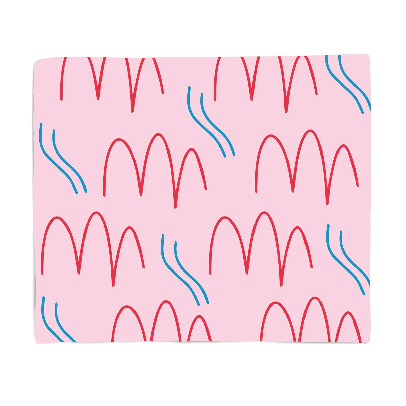 Squiggly Lines Fleece Blanket - S