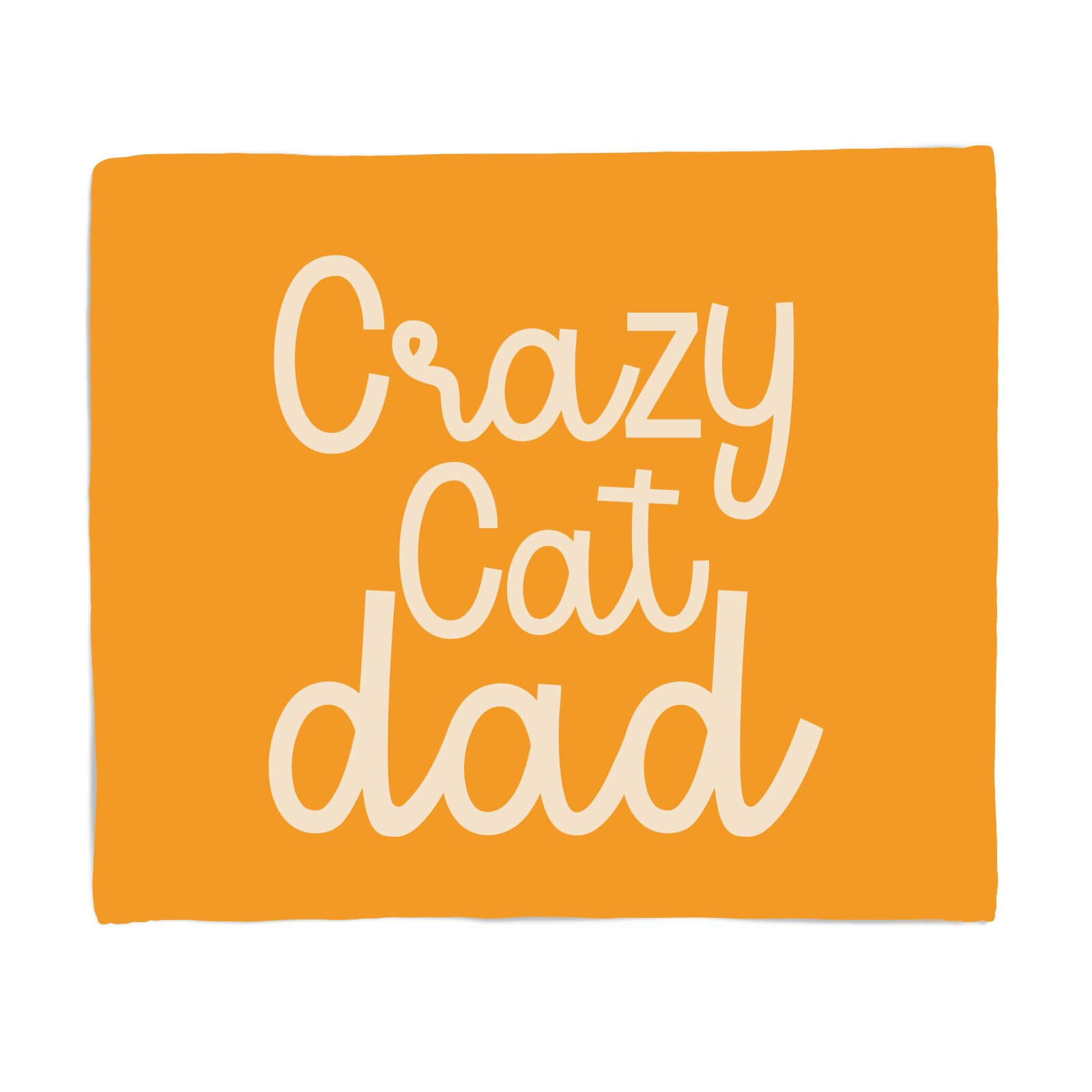 Crazy Cat Dad Fleece Blanket - S