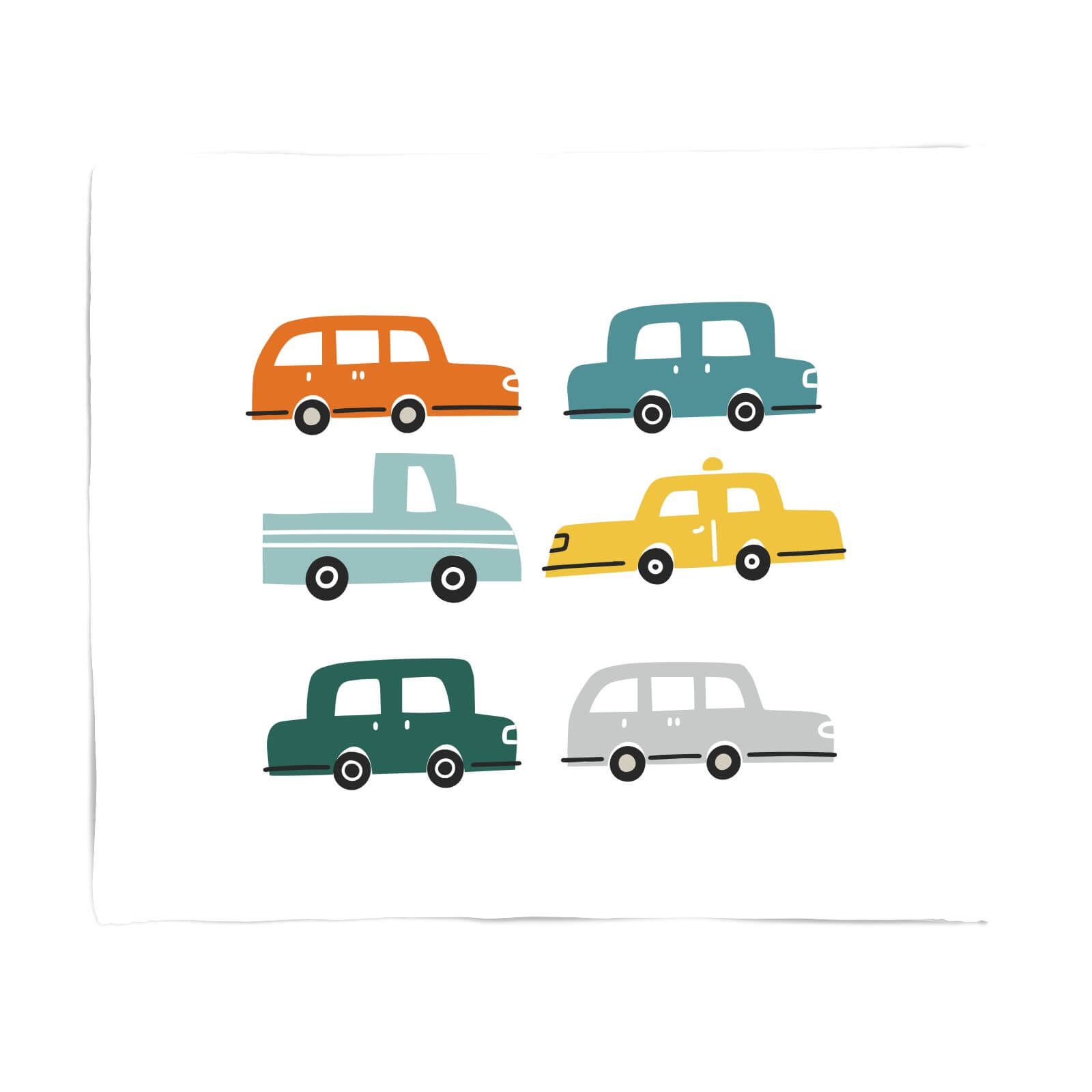 Colourful Cars Fleece Blanket - S
