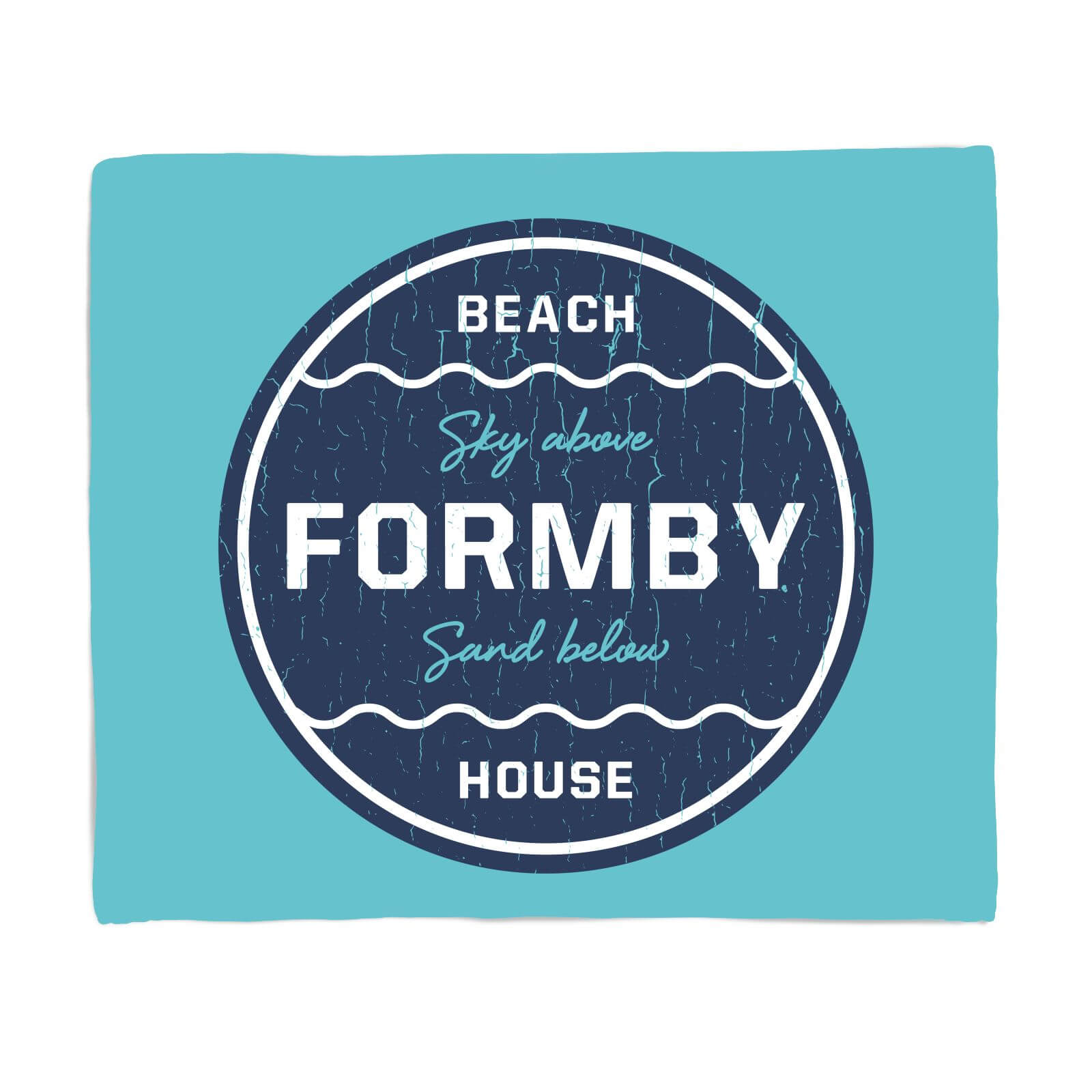 Formby Beach Badge Fleece Blanket - S