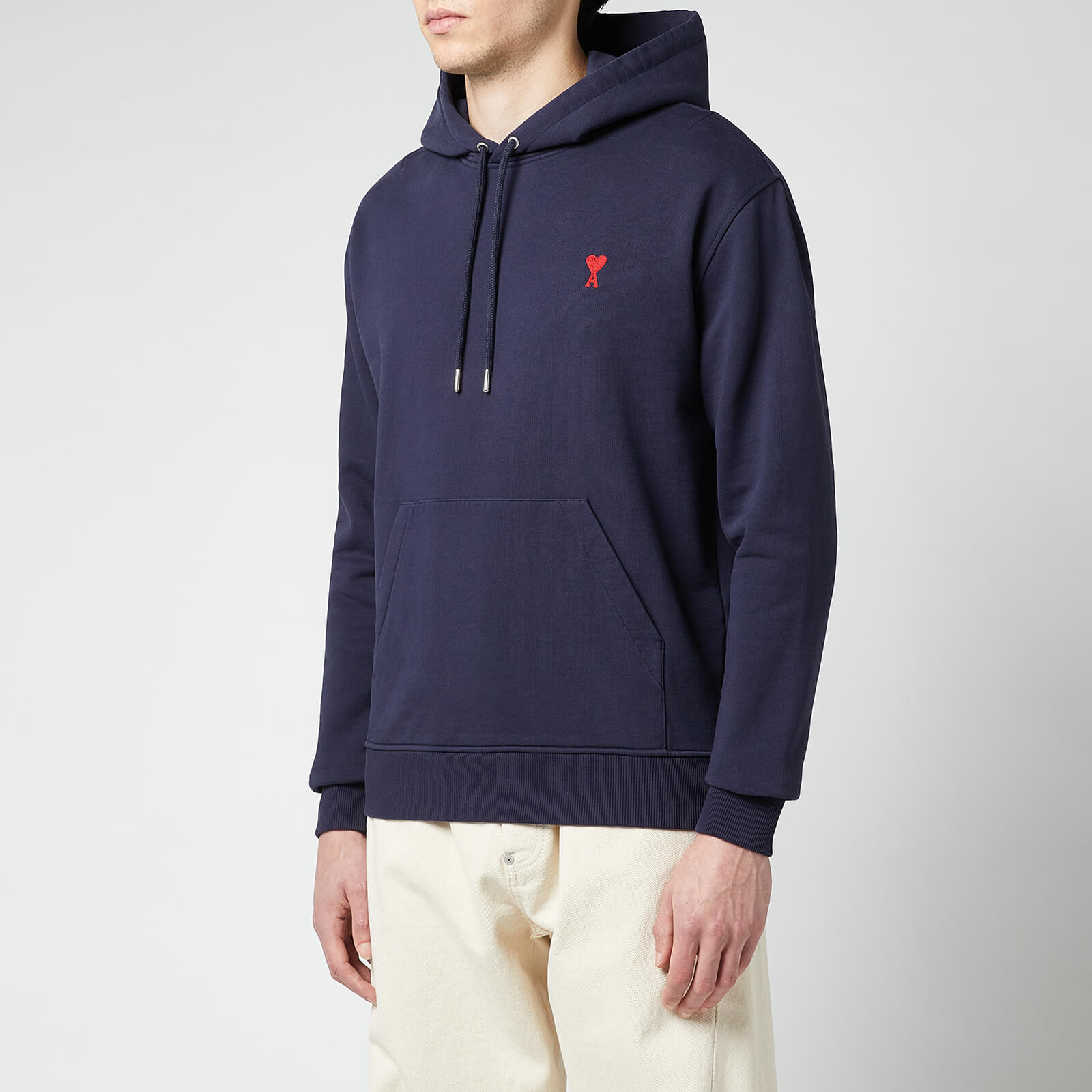 AMI Men's De Coeur Pullover Hoodie - Navy - M