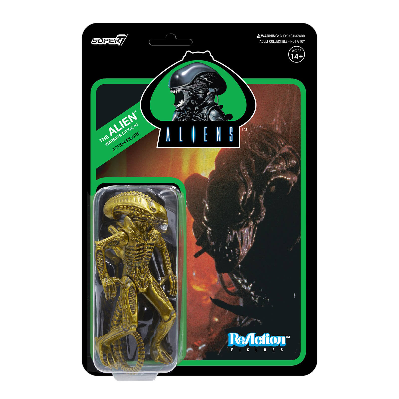 Super7 Aliens ReAction Figure - Warrior (Attack)