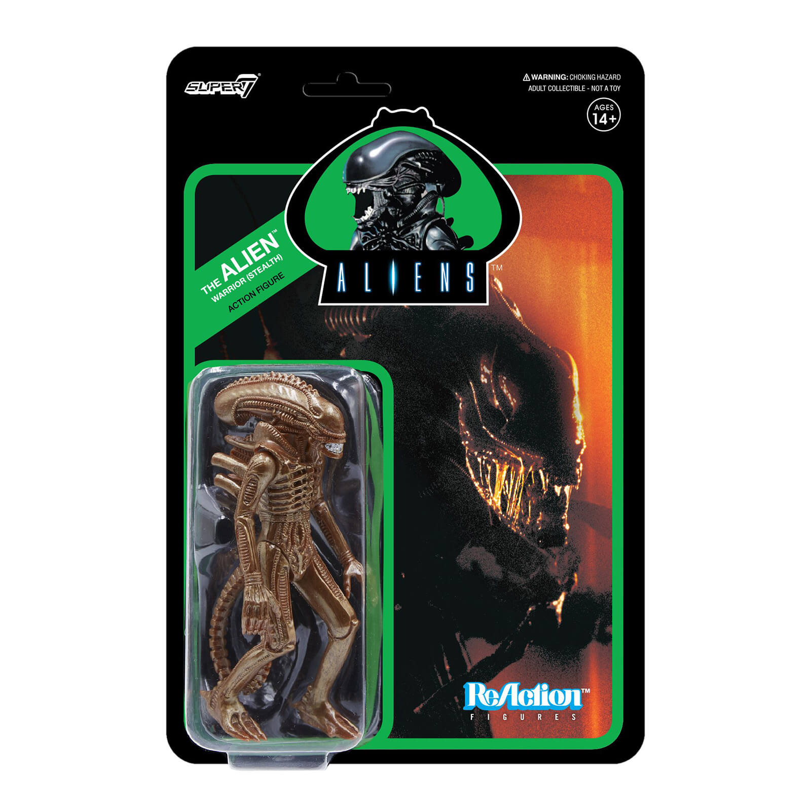 Super7 Aliens ReAction Figure - Warrior (Stealth)
