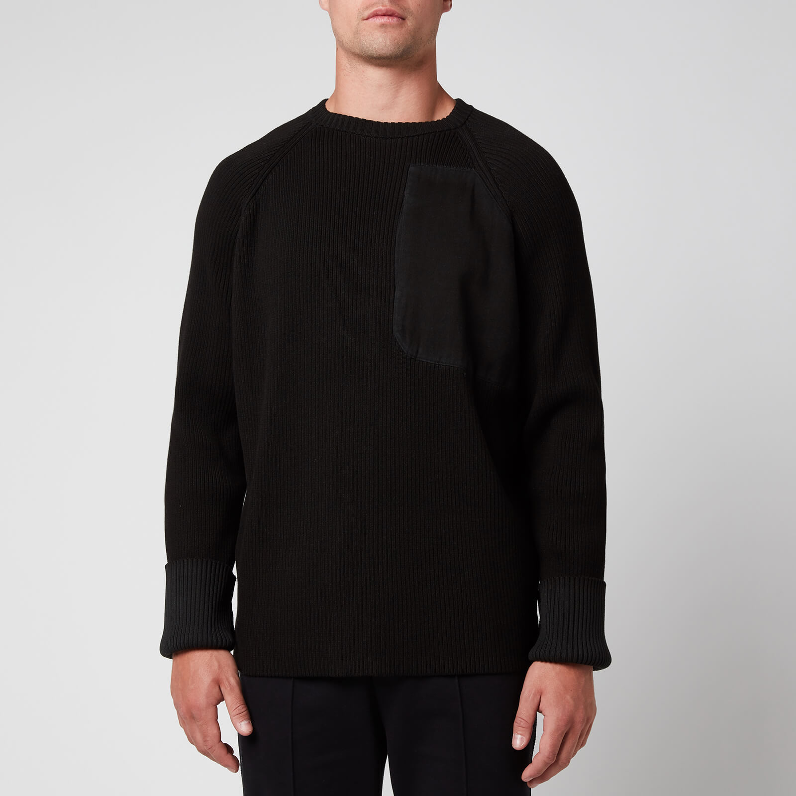 Tom Wood Men's Military Knit Jumper - Pitch Black - L