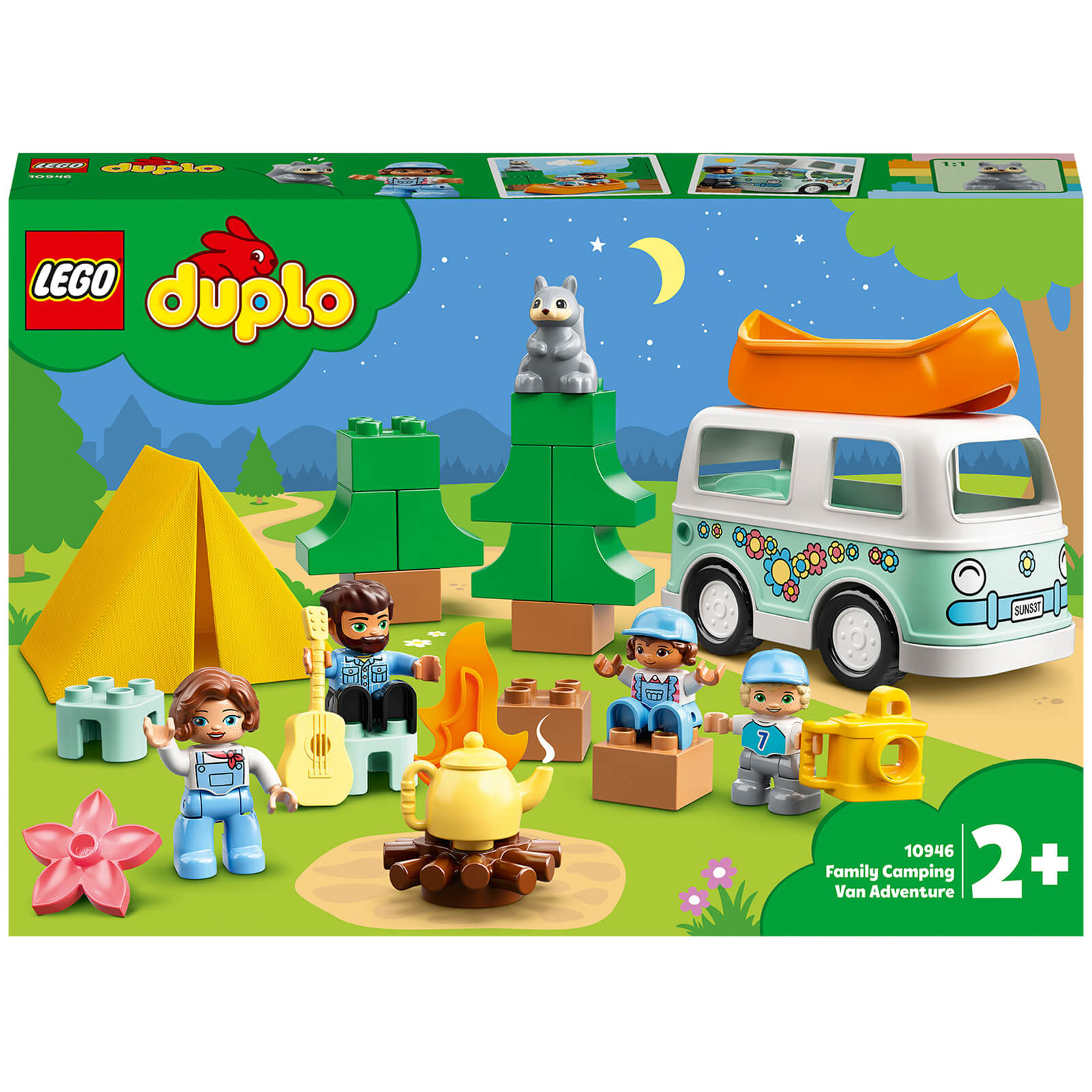 LEGO DUPLO Town Family Camping Van Adventure Toy for Toddlers (10946)