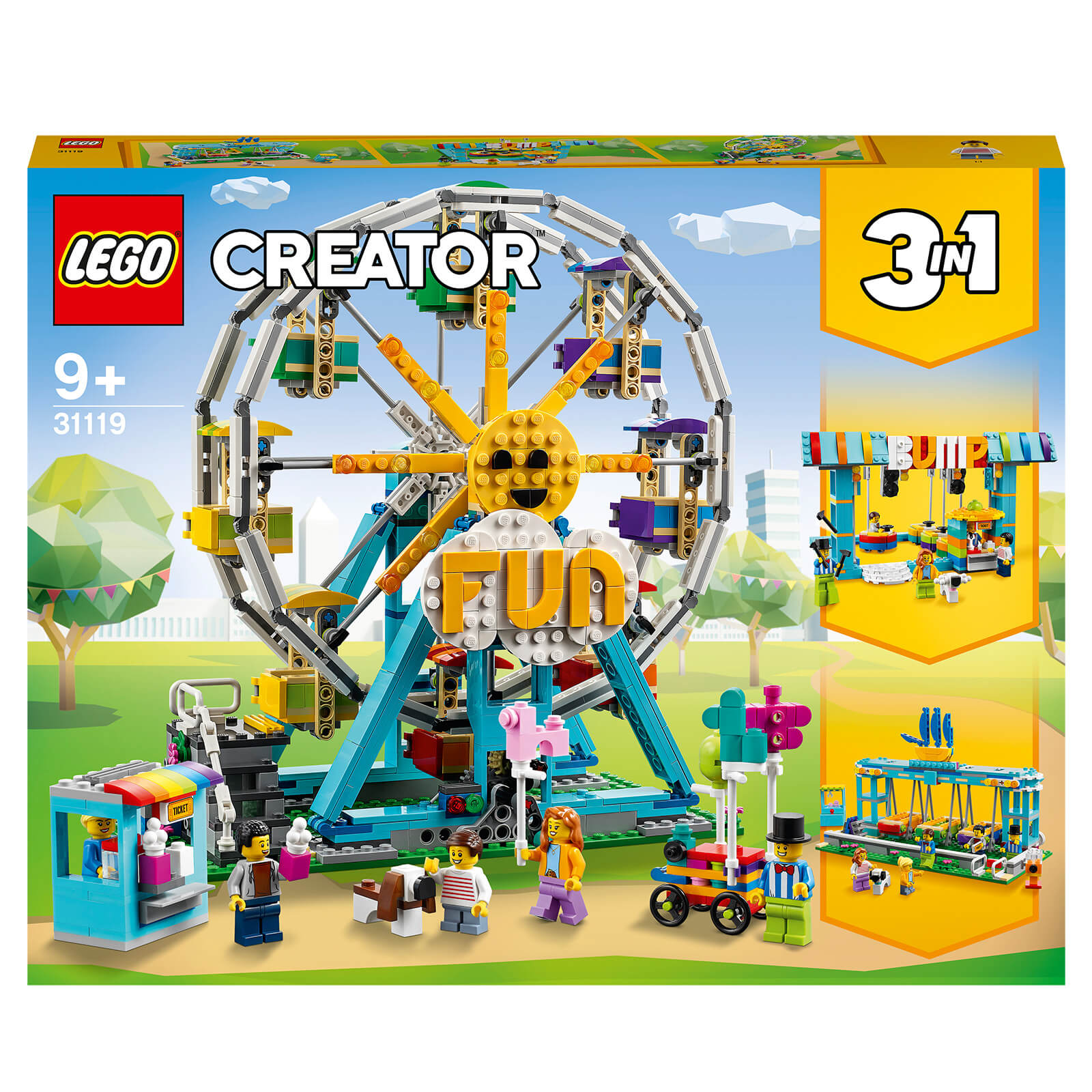 LEGO Creator: 3 in 1 Ferris Wheel Fairground Building Set (31119)