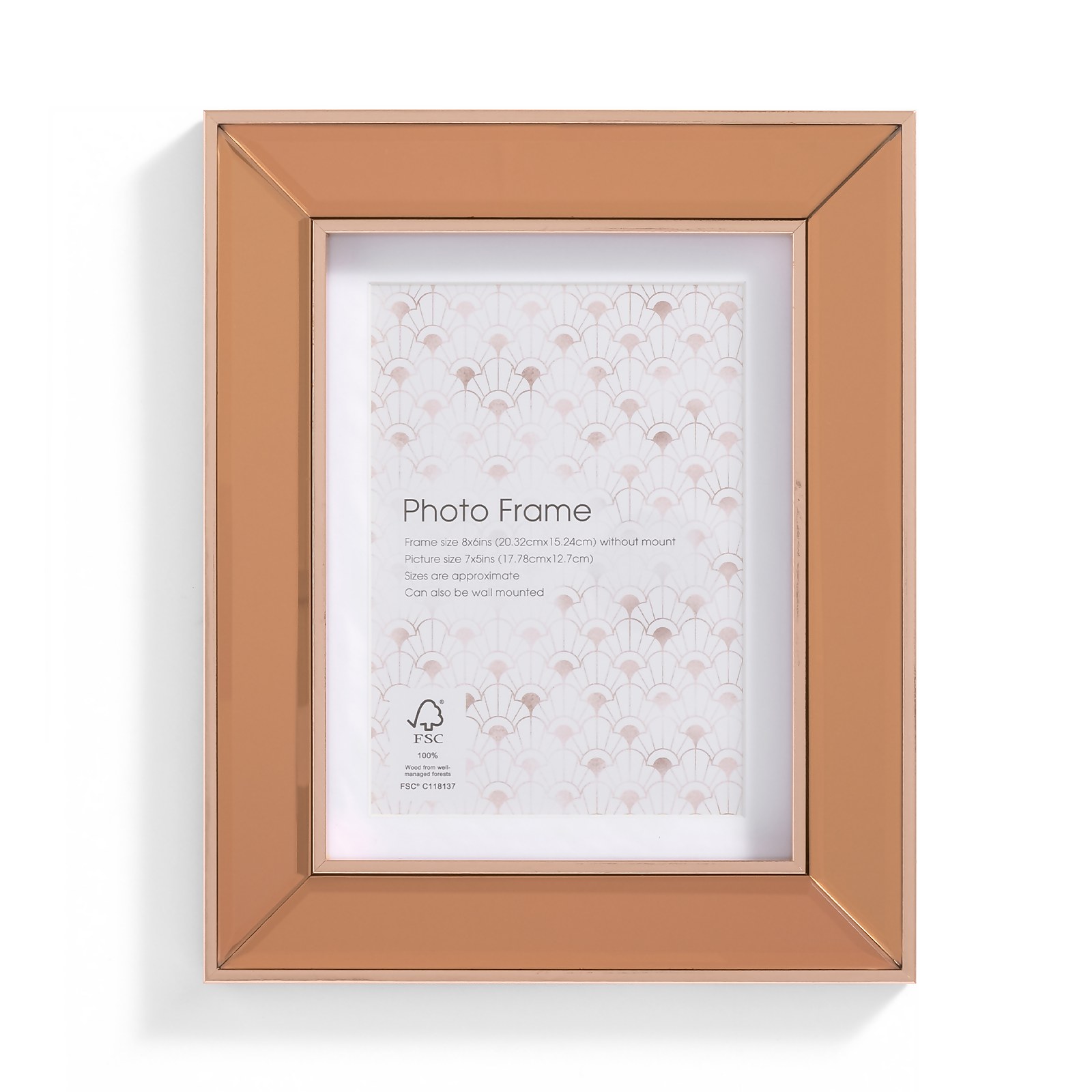 Photo of Bevelled Photo Frame - 7x5in - Rose Gold