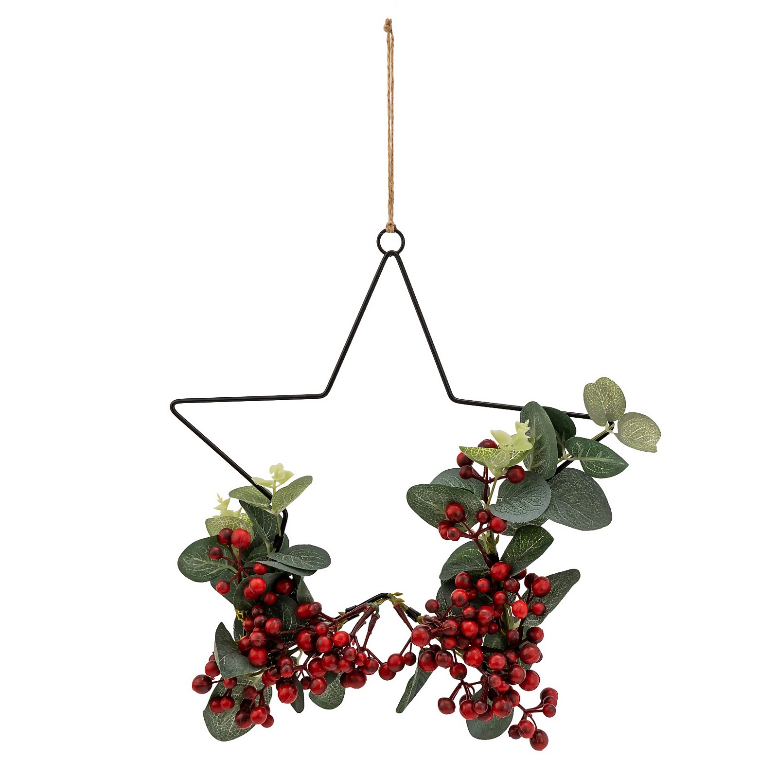 Photo of Hanging Star With Foliage And Berries