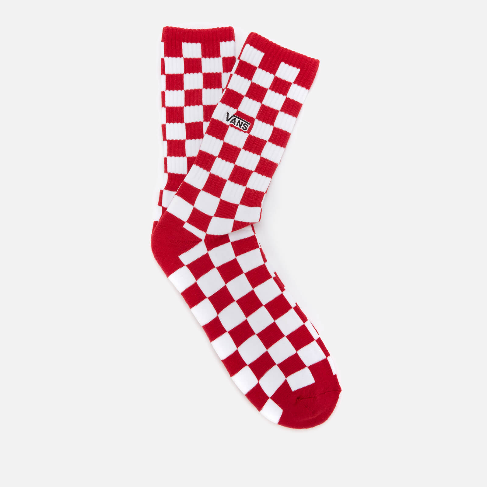Vans Men's Checkerboard Crew Socks - Red/White Check