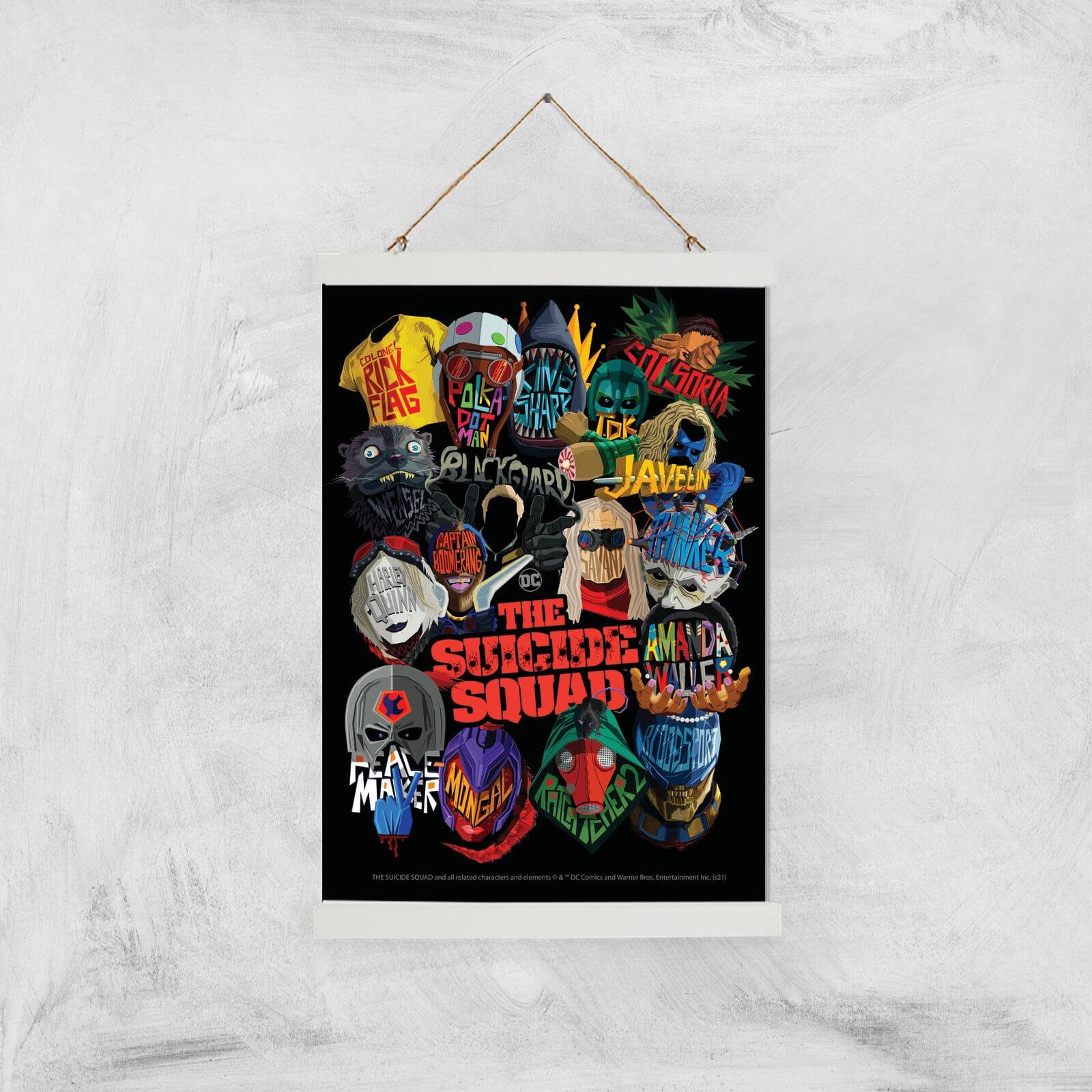 Suicide Squad Poster Giclee Art Print - A3 - White Hanger