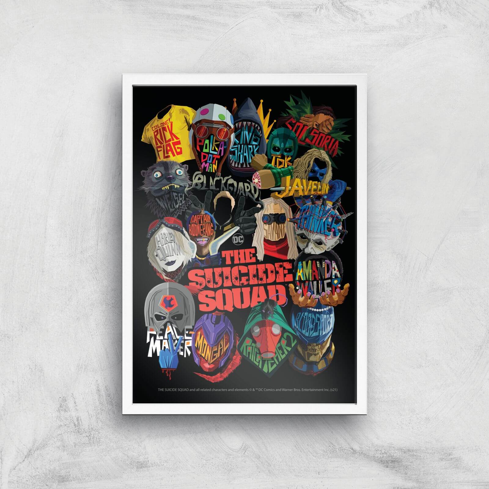

Suicide Squad Poster Giclee Art Print - A3 - White Frame