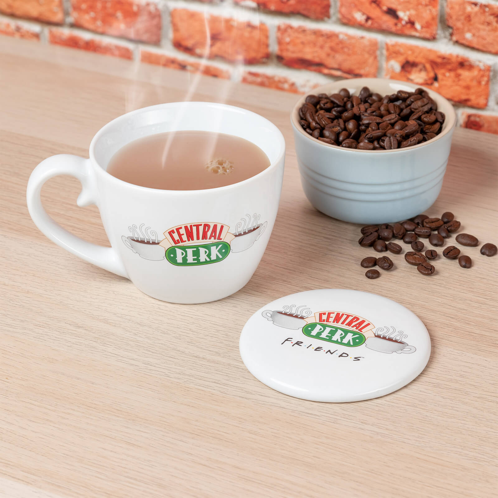 Click to view product details and reviews for Friends Central Perk Mug And Coaster Set.
