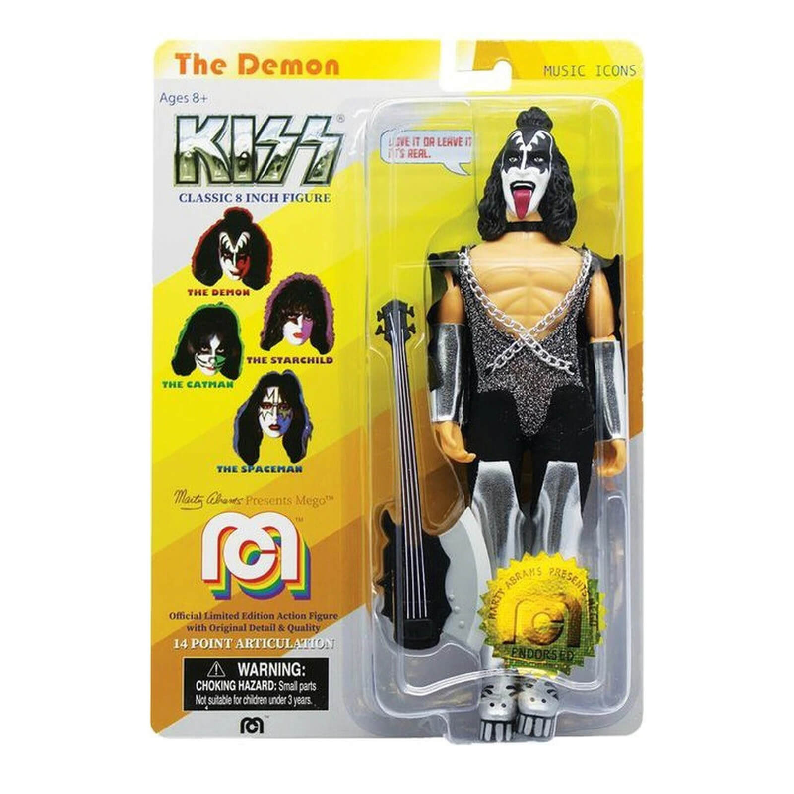Figura de acción 8 pulgadas Kiss Gene Simmon Mego