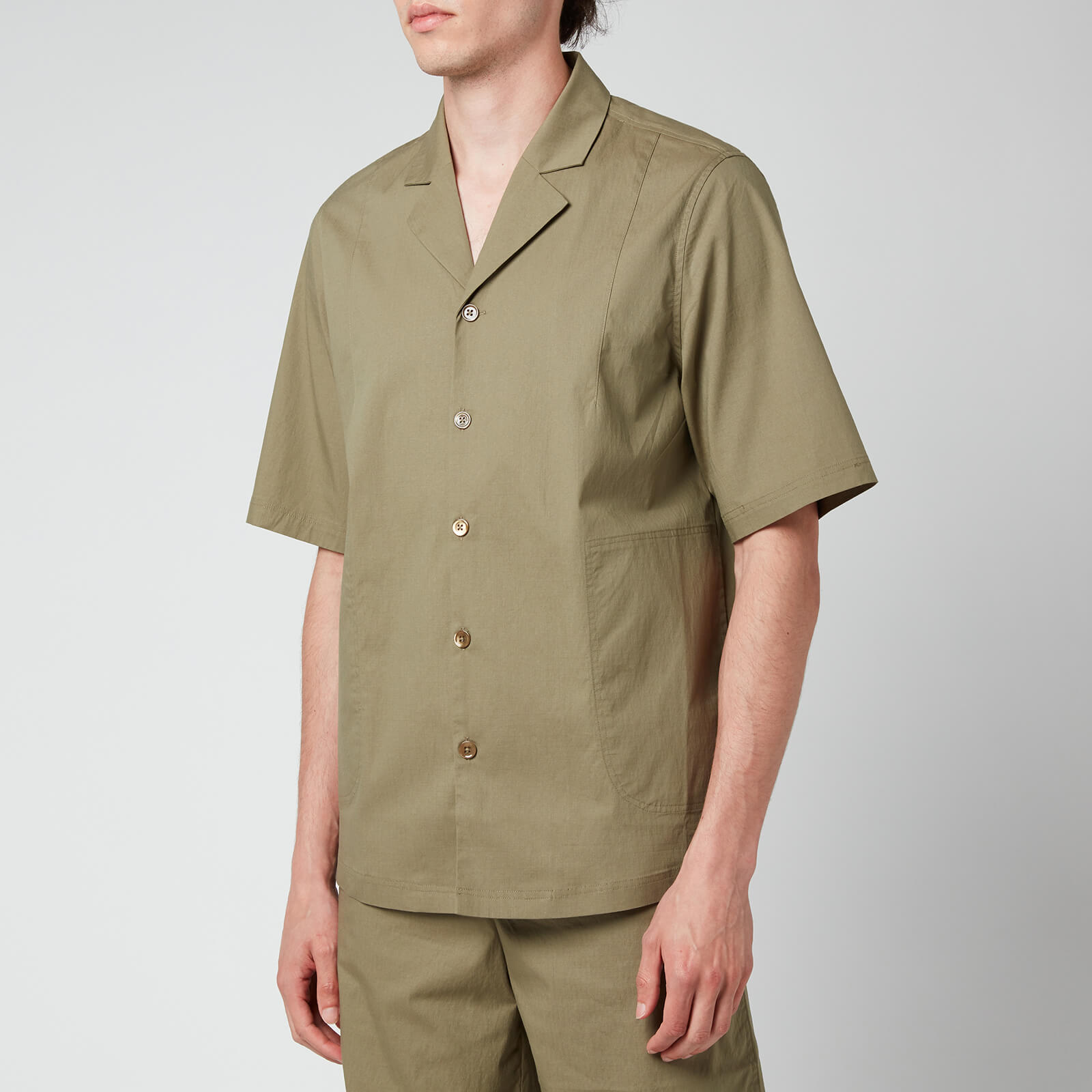 Holzweiler Men's Wilas Short Sleeve Shirt - Olive Green - L
