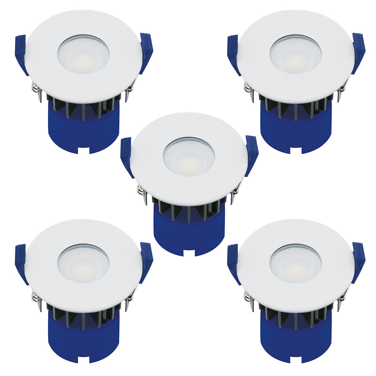 Photo of Fixed Fire Rated Ip65 Led 5 Pack Downlights - White