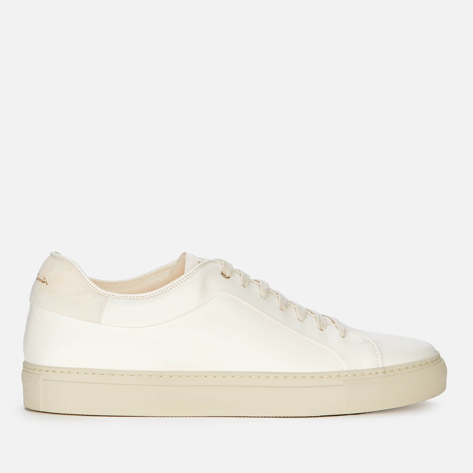 Paul Smith Men's Basso Leather Cupsole Trainers - Off White - UK 8