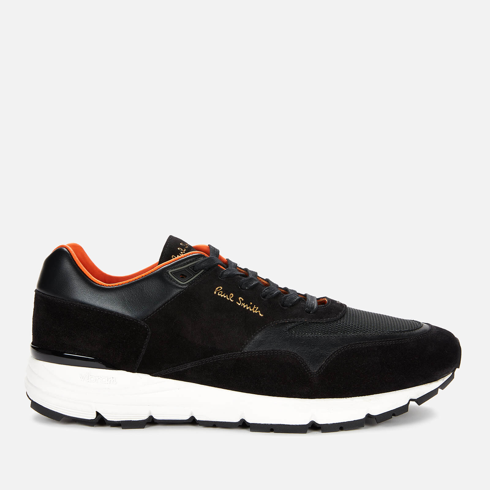 Paul Smith Men's Gordon Leather Running Style Trainers - Black - UK 7