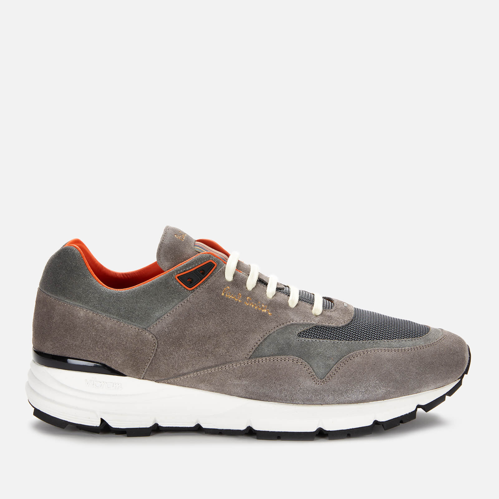 Paul Smith Men's Gordon Leather Running Style Trainers - Grey - UK 7