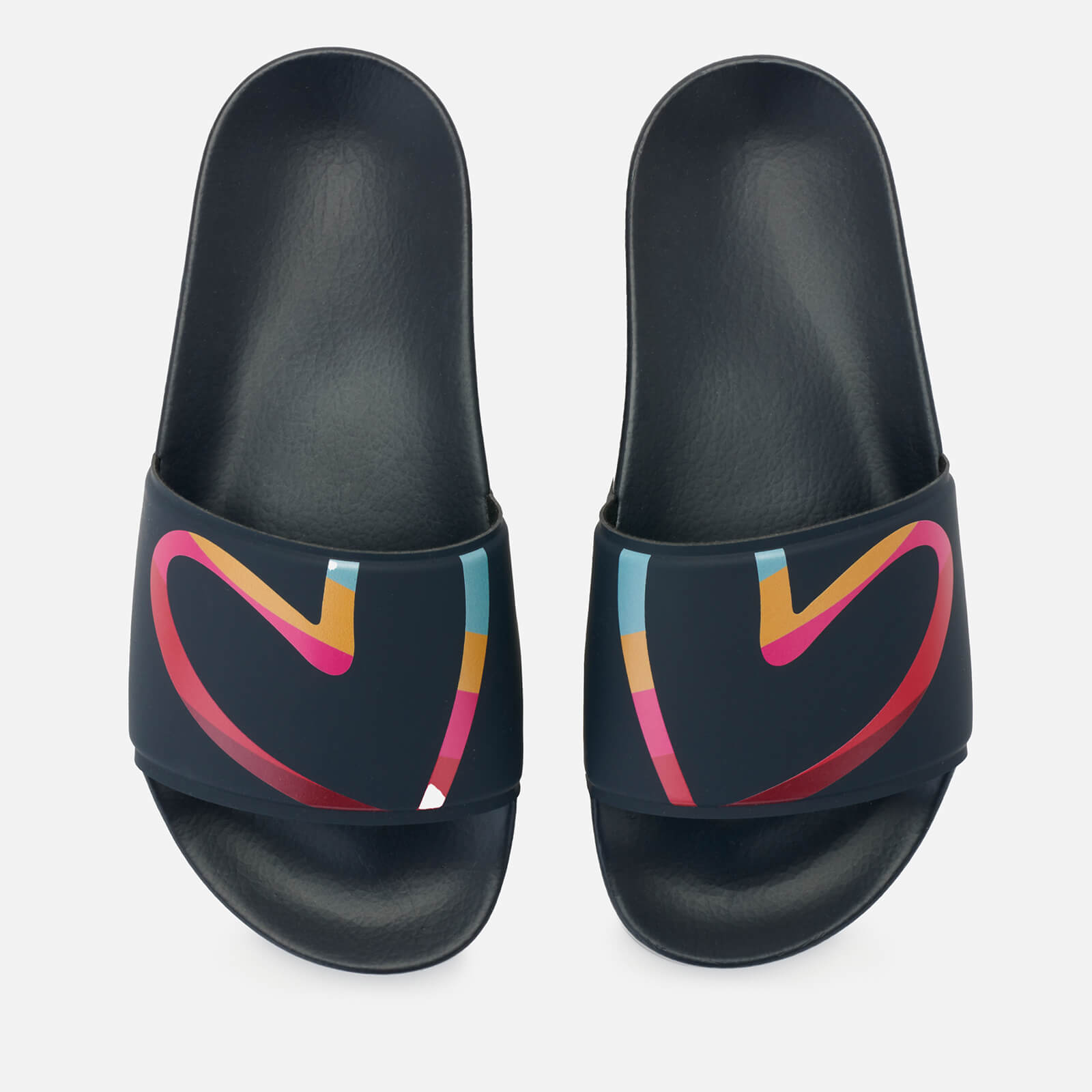Paul Smith Women's Summit Slide Sandals - Navy Heart Print - S