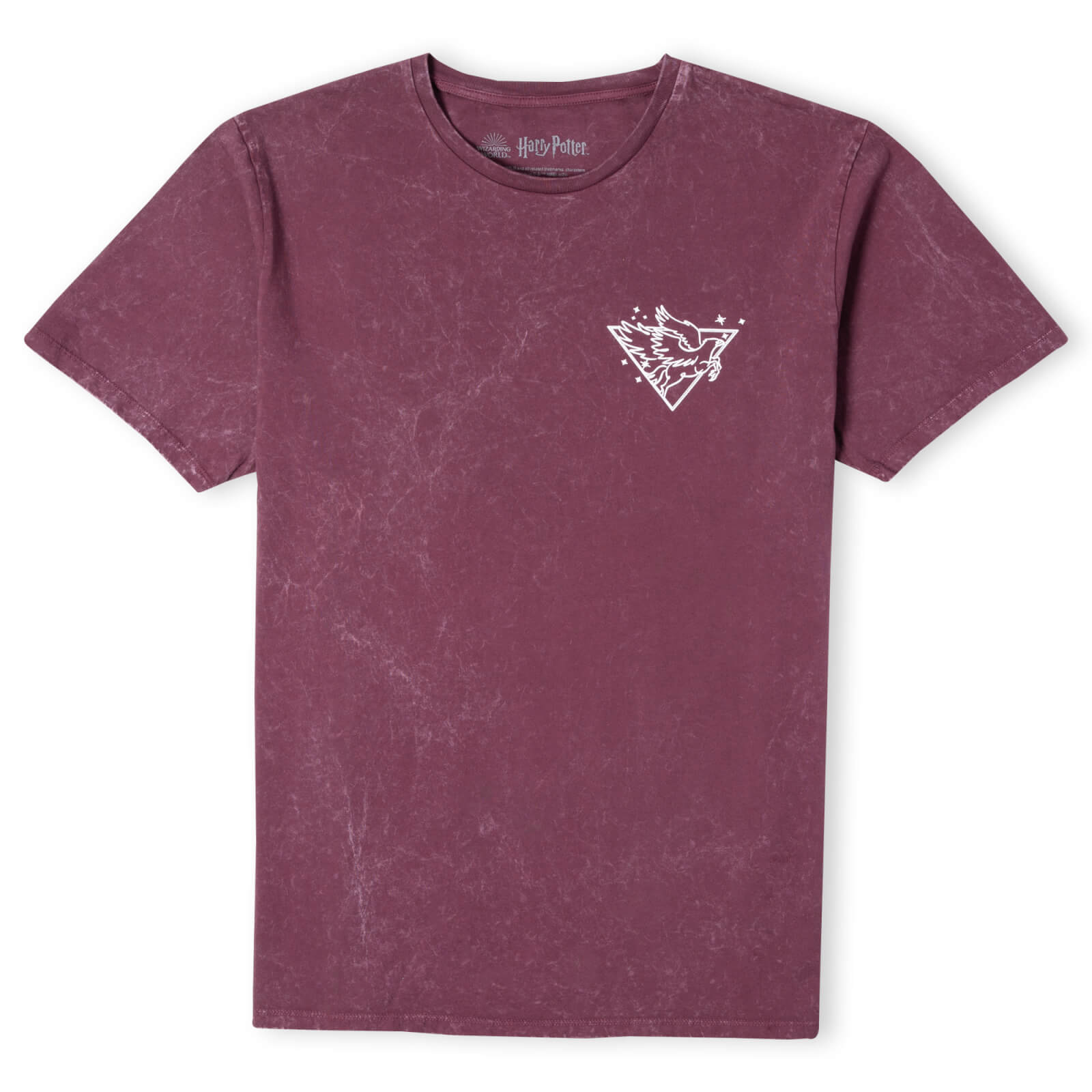 Harry Potter Buckbeak Metallic Pocket Print Unisex T-Shirt - Burgundy Acid - XXL