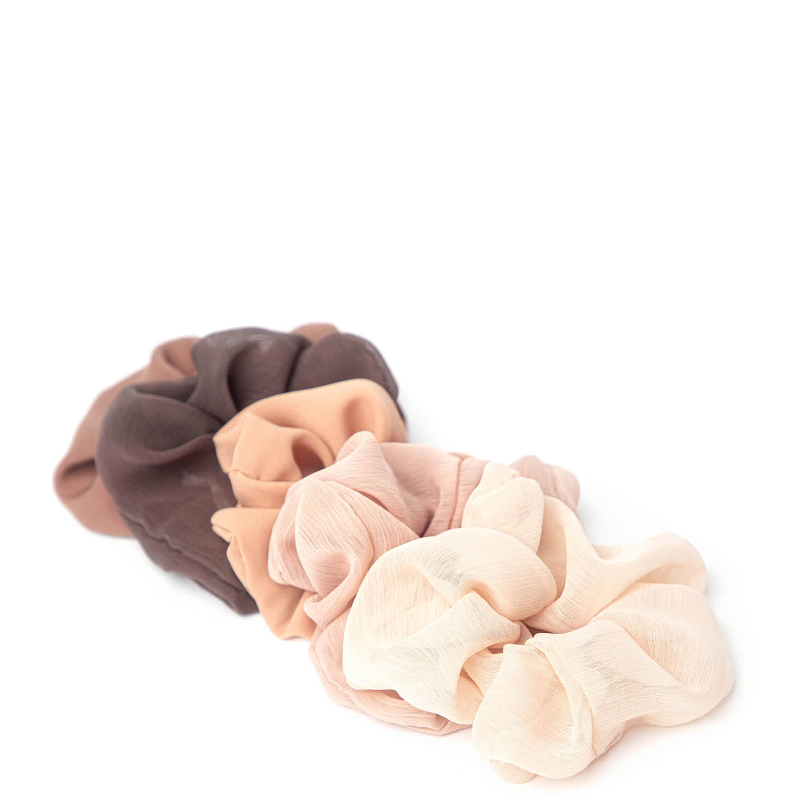 

Kitsch Crepe Scrunchies 5 Piece Set (Various Colours) - Terra Cotta