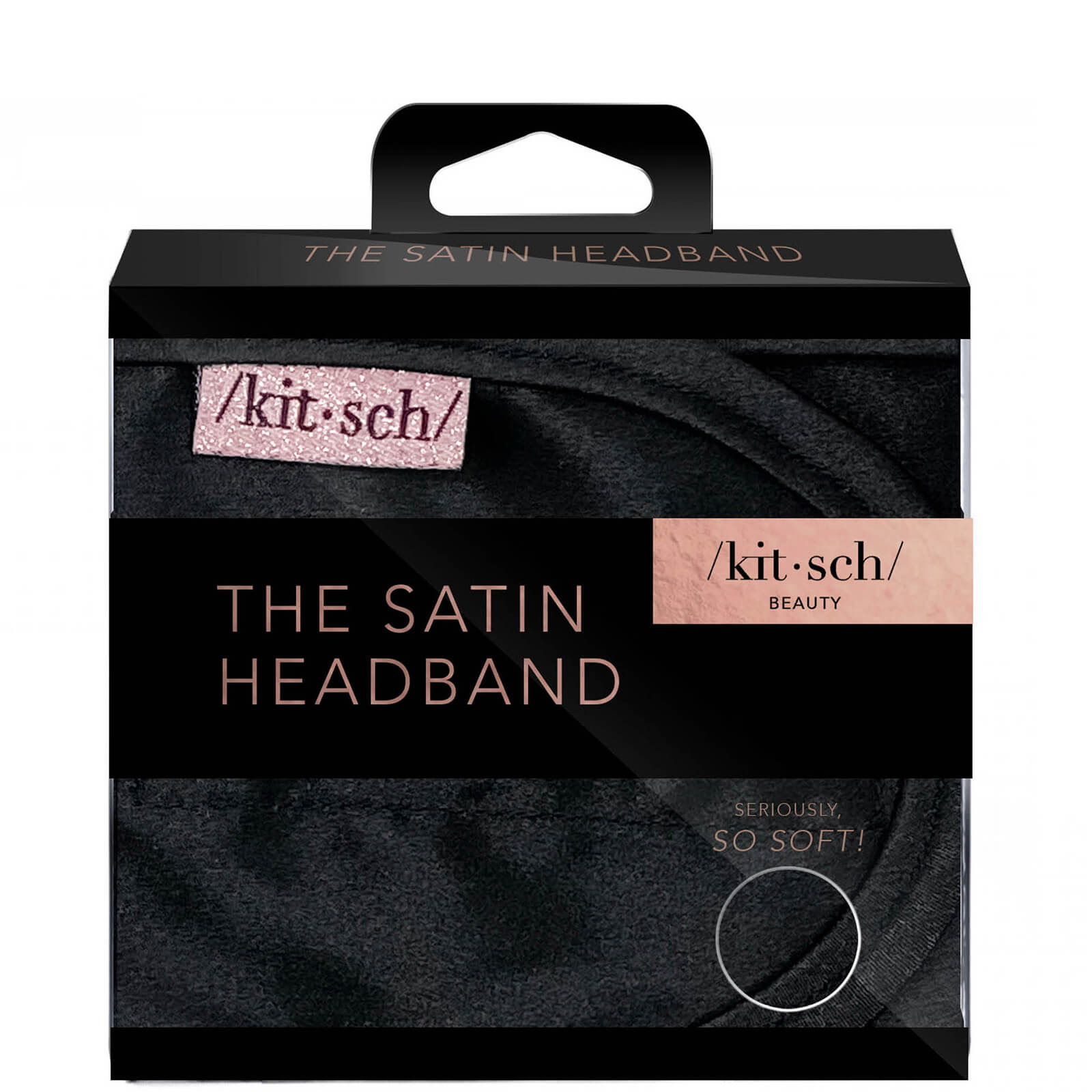 Kitsch Satin Sleep Headband (Various Colours) - Black