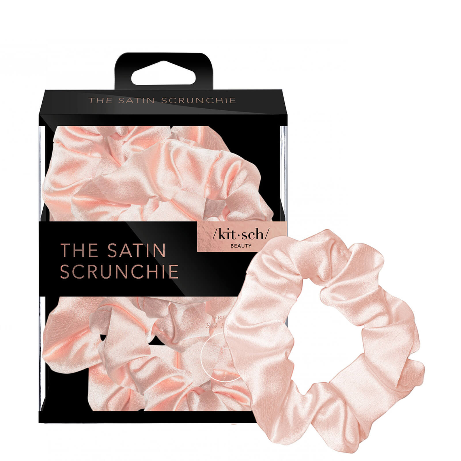 Image of Kitsch Satin Sleep Scrunchies (Various Colours) - Blush