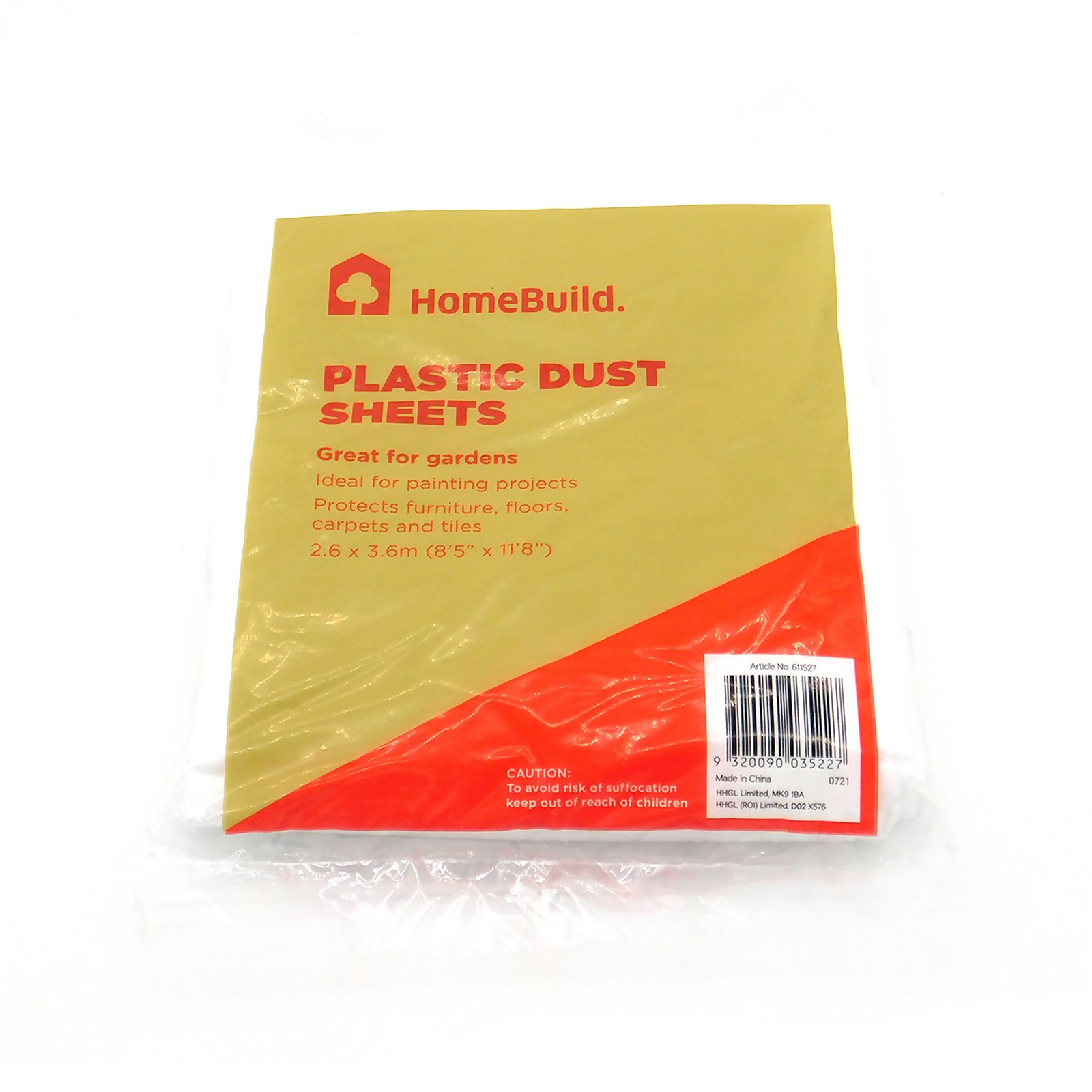 Photo of Homebuild Plastic Dustsheet 2.6m X 3.6m - 4 Pack