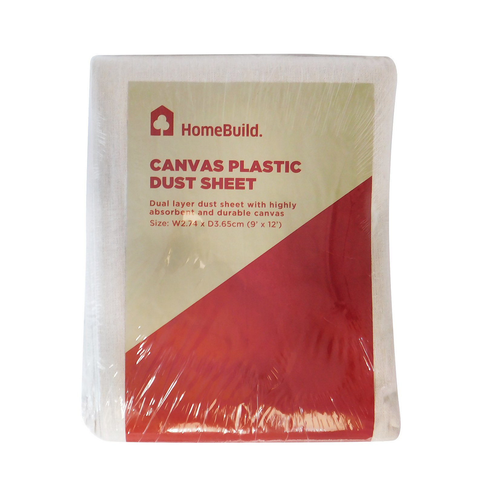 Photo of Homebuild Canvas Plastic Drop Sheet - 9 X 12m