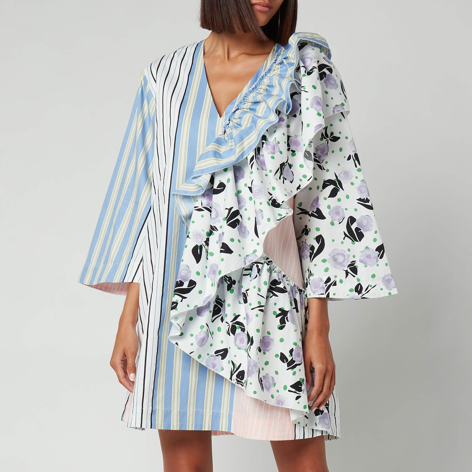 Stine Goya Women's Marina Cotton Dress - Flowermarket Stripes - M