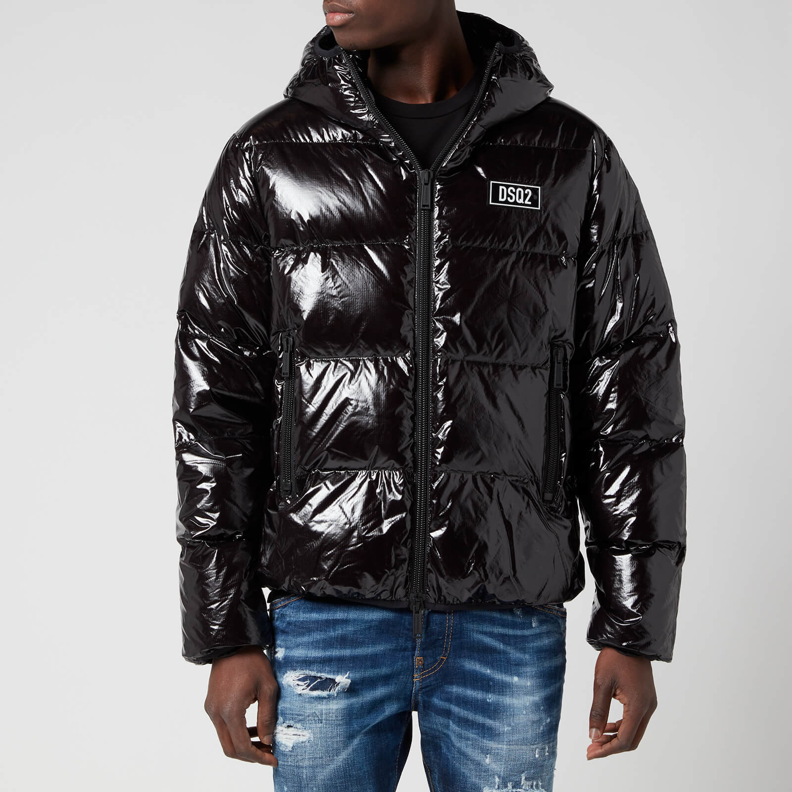 Dsquared2 Men's Shiny Puffa Jacket - Black - 48/M