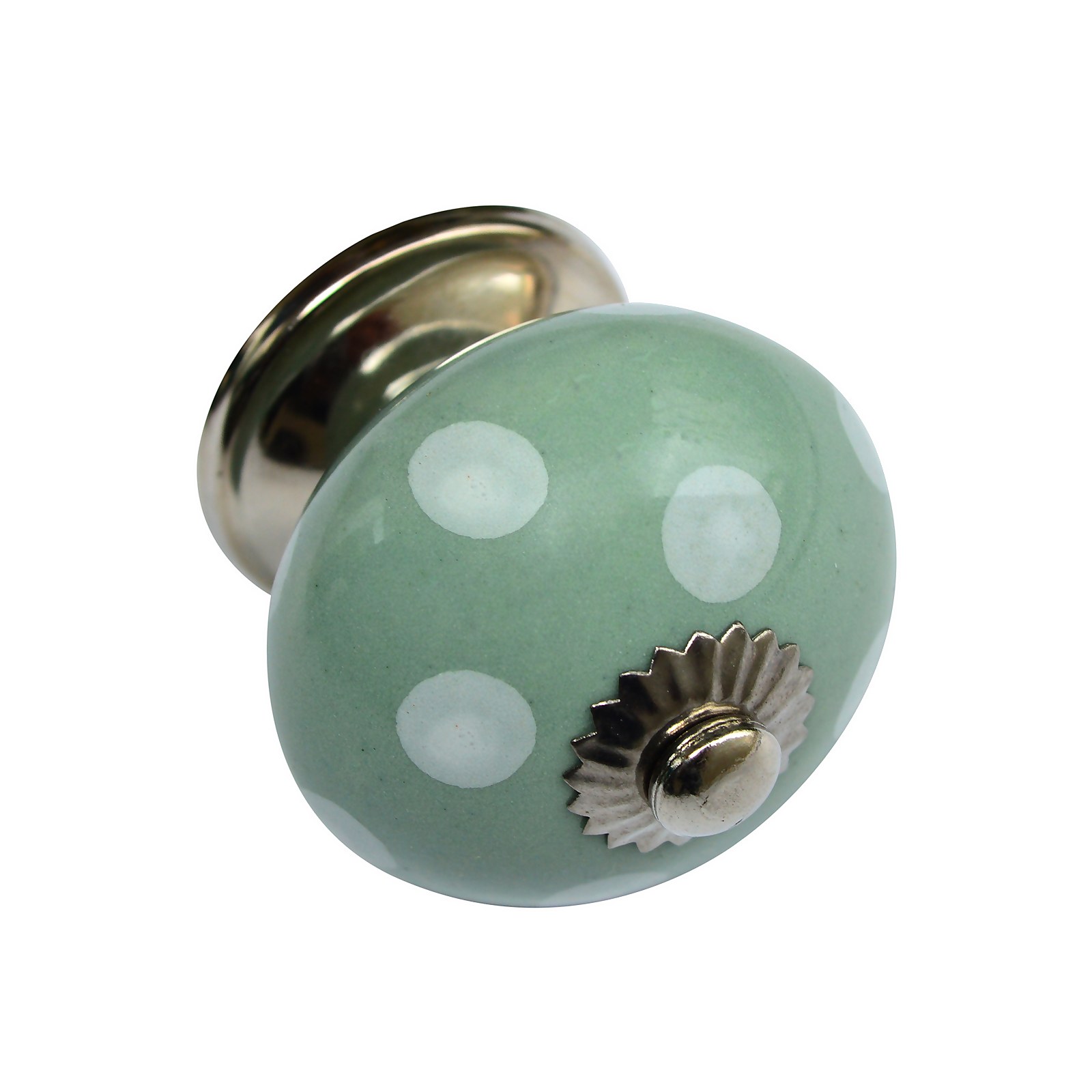 Photo of Polka 40mm Ceramic 2 Pack Cabinet Knobs - Mint