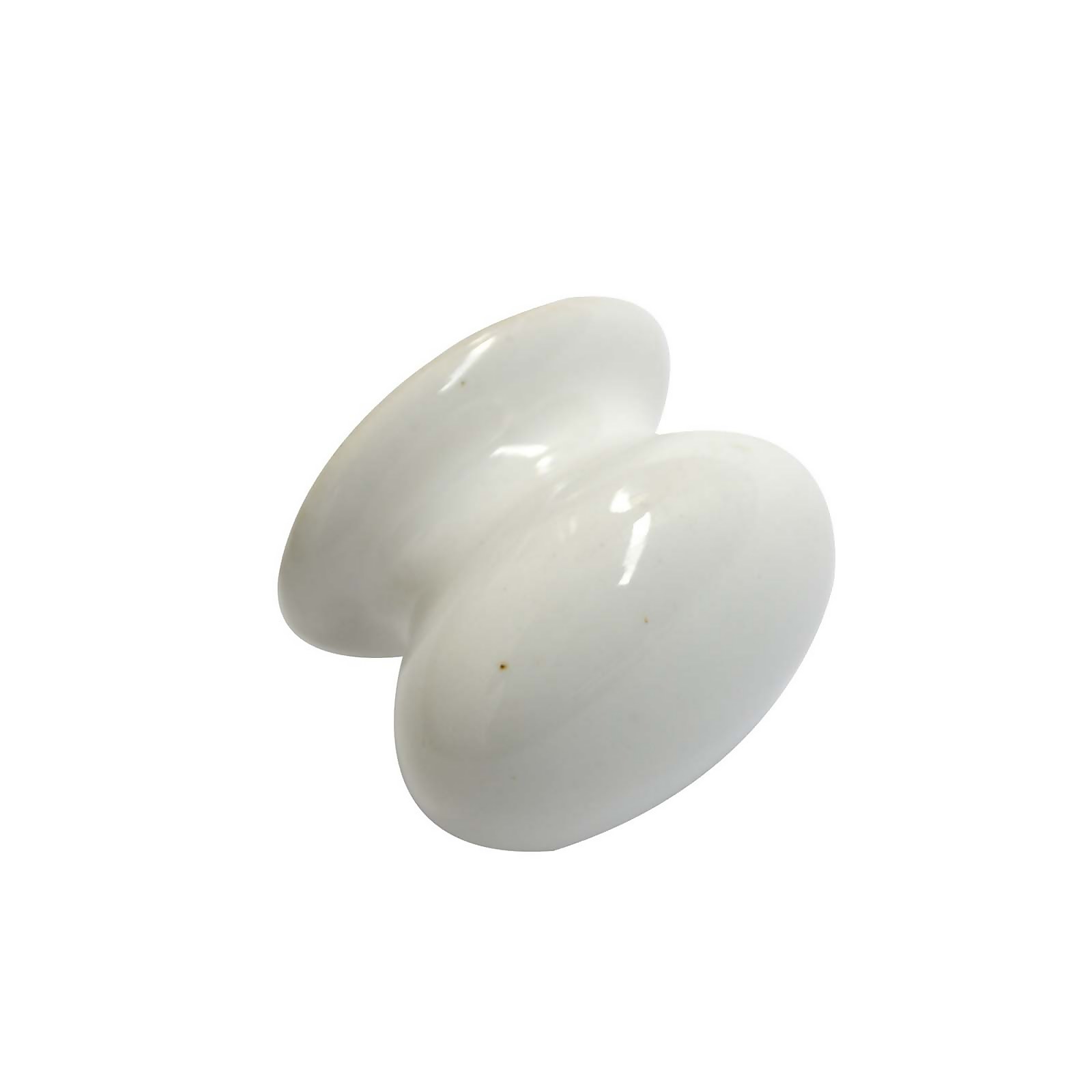 Photo of Porcelain 50mm White Cabinet Knob - 6 Pack