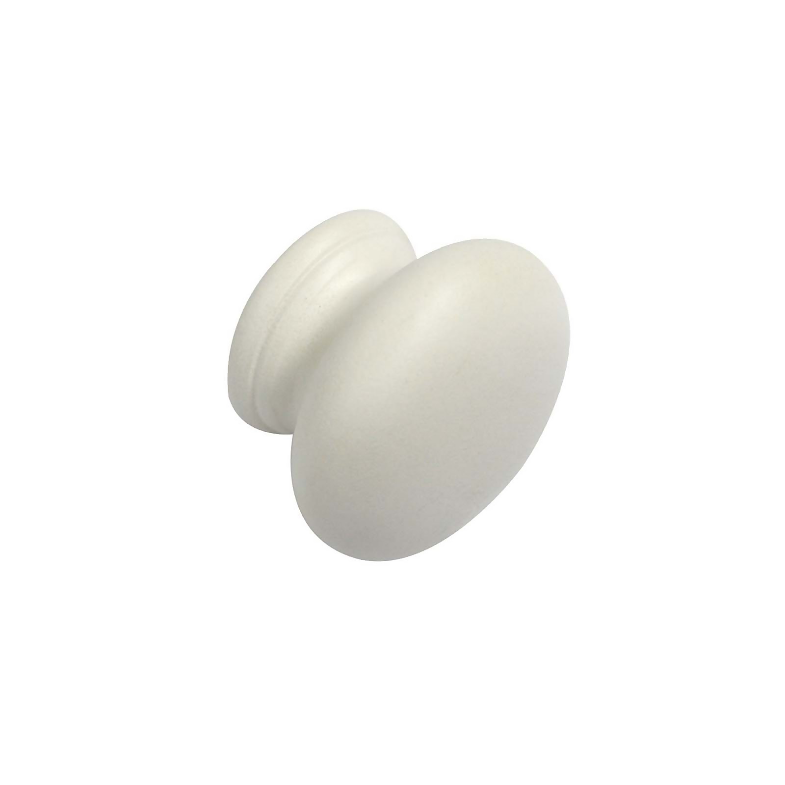 Photo of White 28mm Wooden Cabinet Knob - 2 Pack