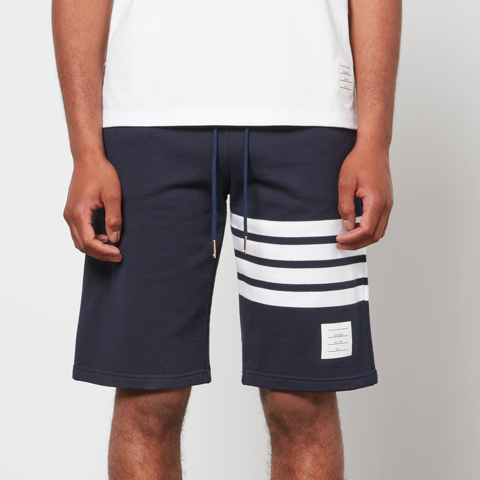 thom browne men's 4-bar classic sweat shorts - navy - 5/xxl